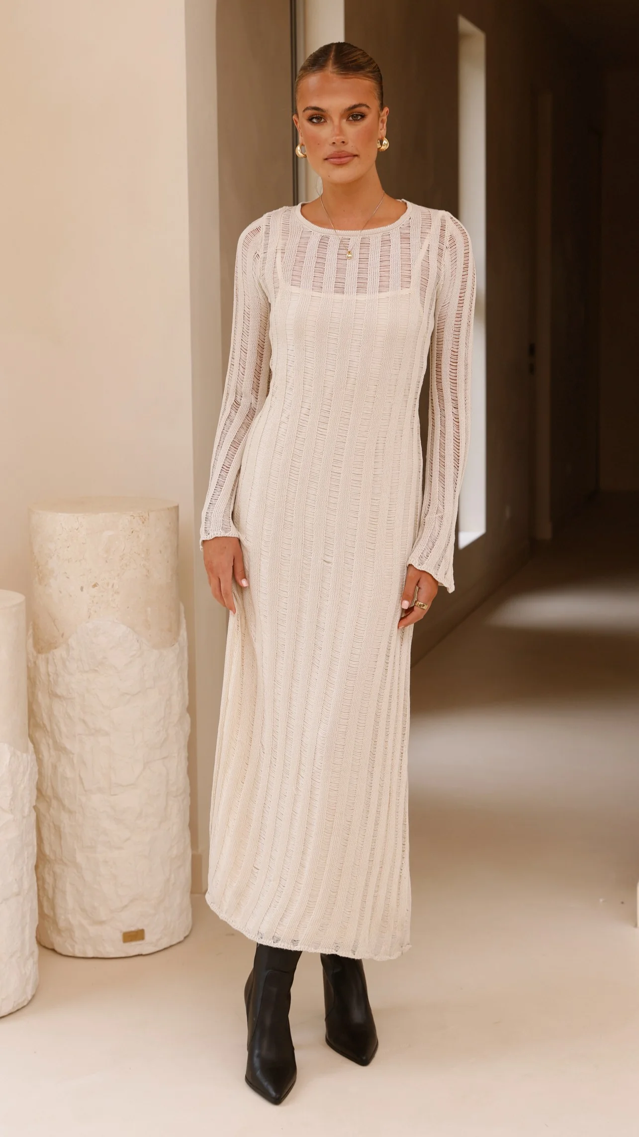 Allure Maxi Dress - Beige