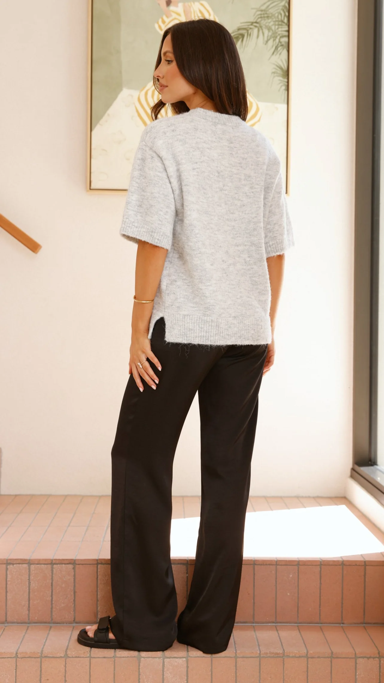 Chelsea Knit Tee - Grey