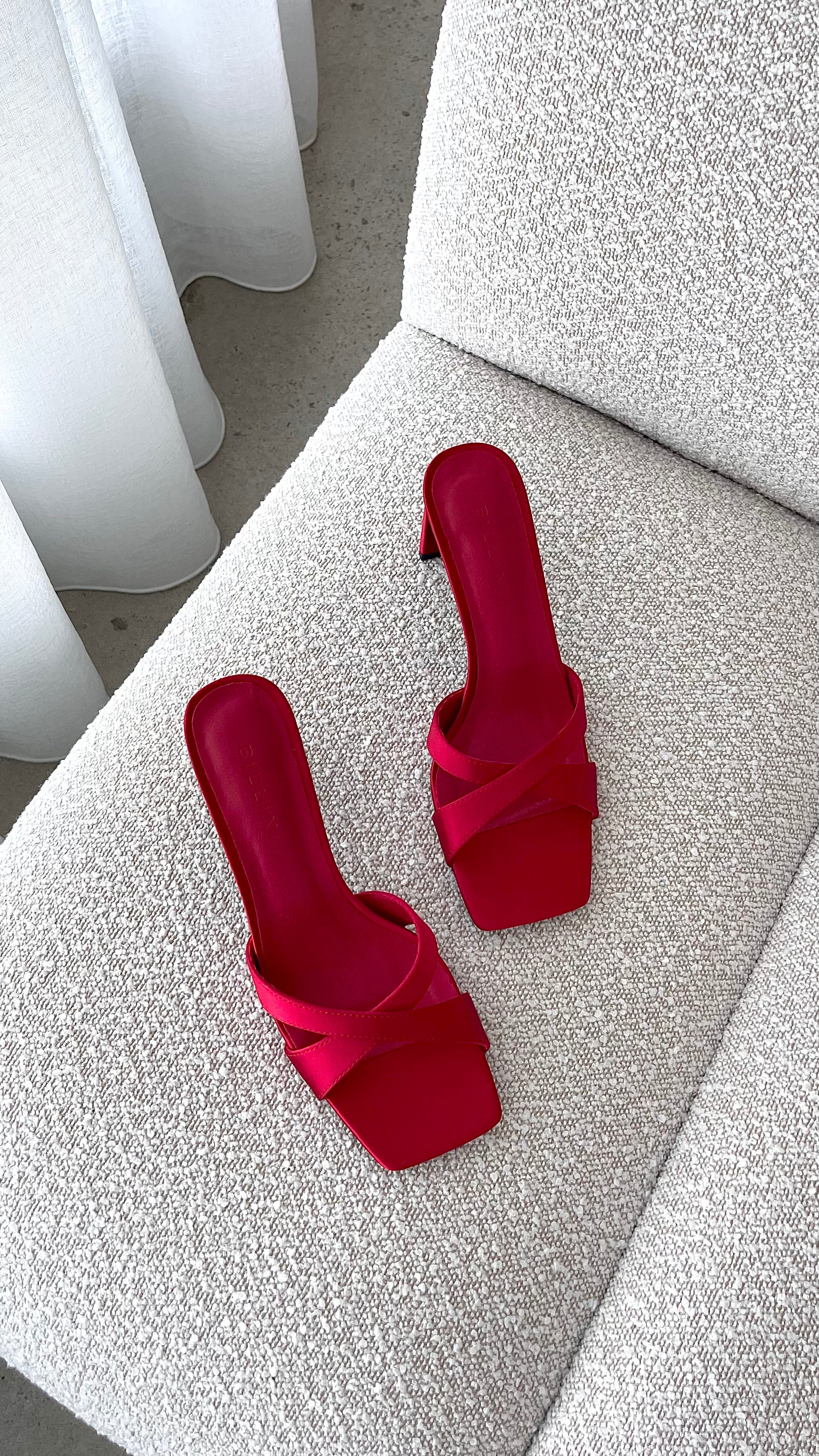 Kelsie Heels - Saffron Satin