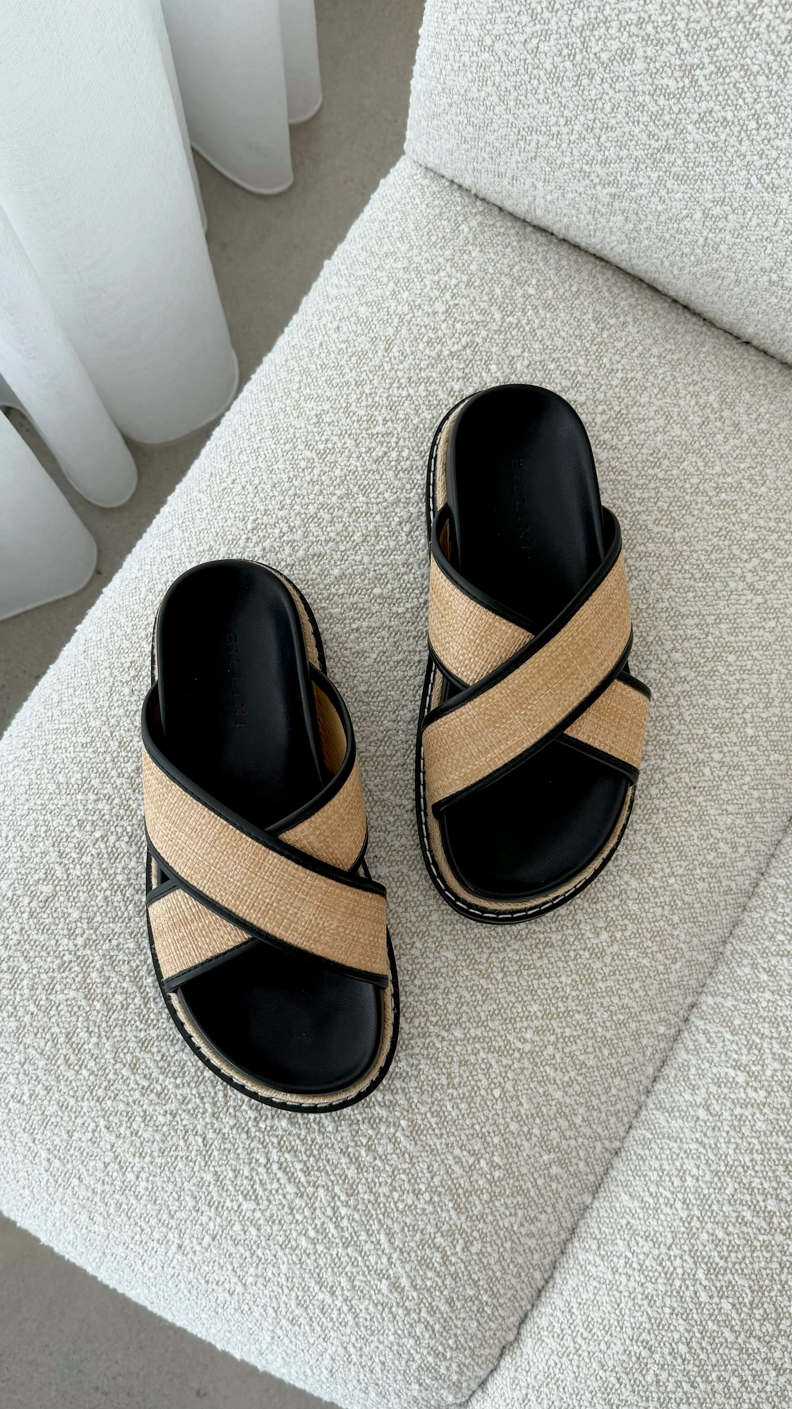 Aysha Slide - Natural Raffia