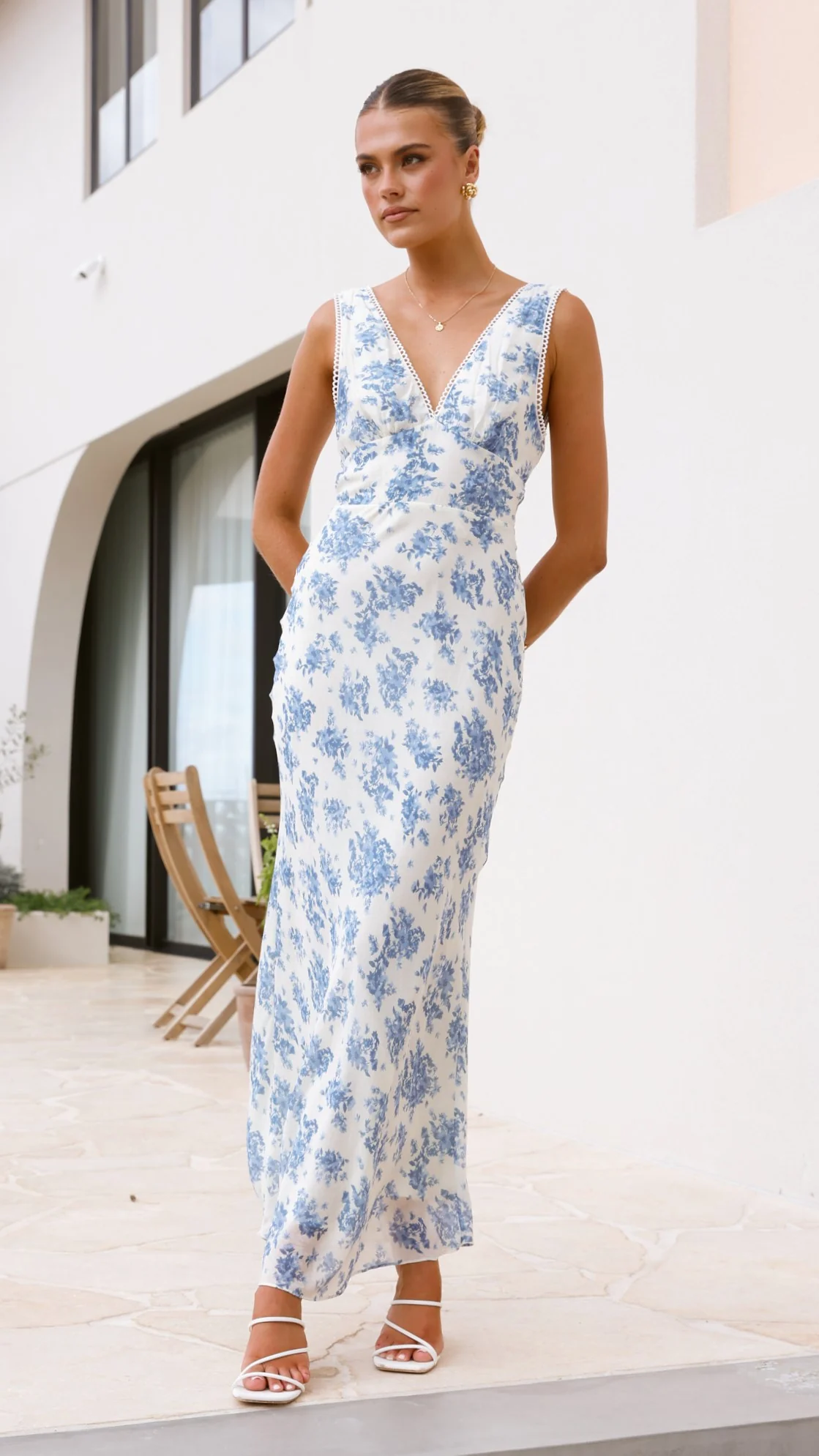 Kamala Maxi Dress - Blue Floral