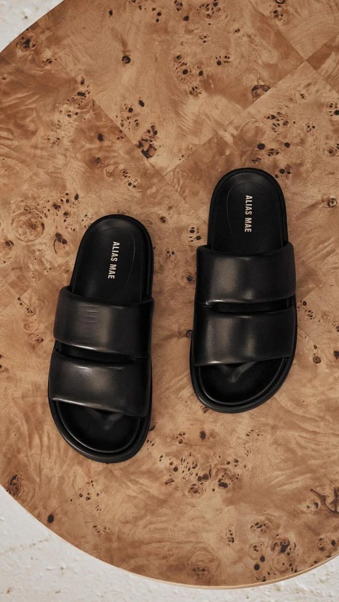 Alias Mae Dawn Slide - Black Leather