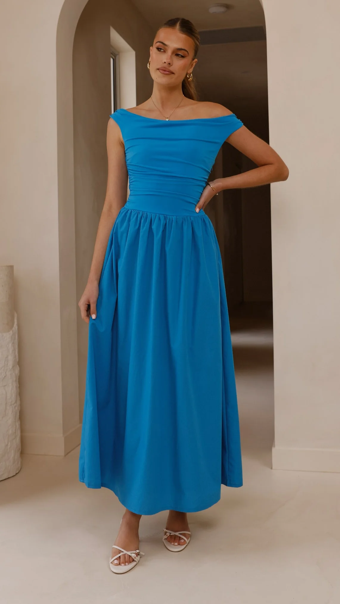 Immy Midi Dress - Blue