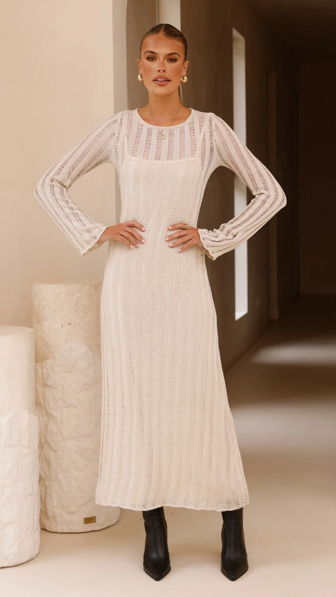 Allure Maxi Dress - Beige