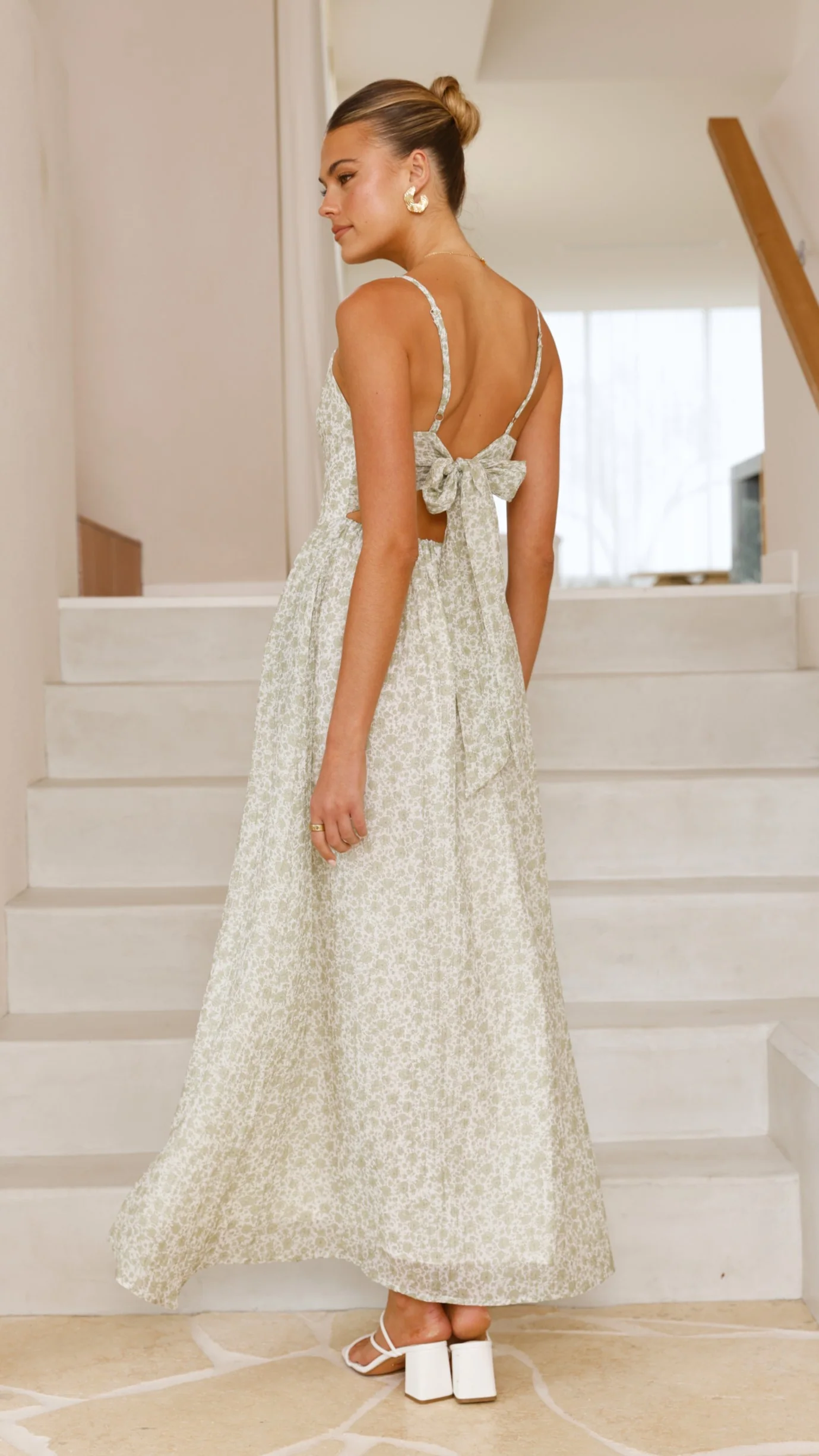 Azura Maxi Dress - Green Floral