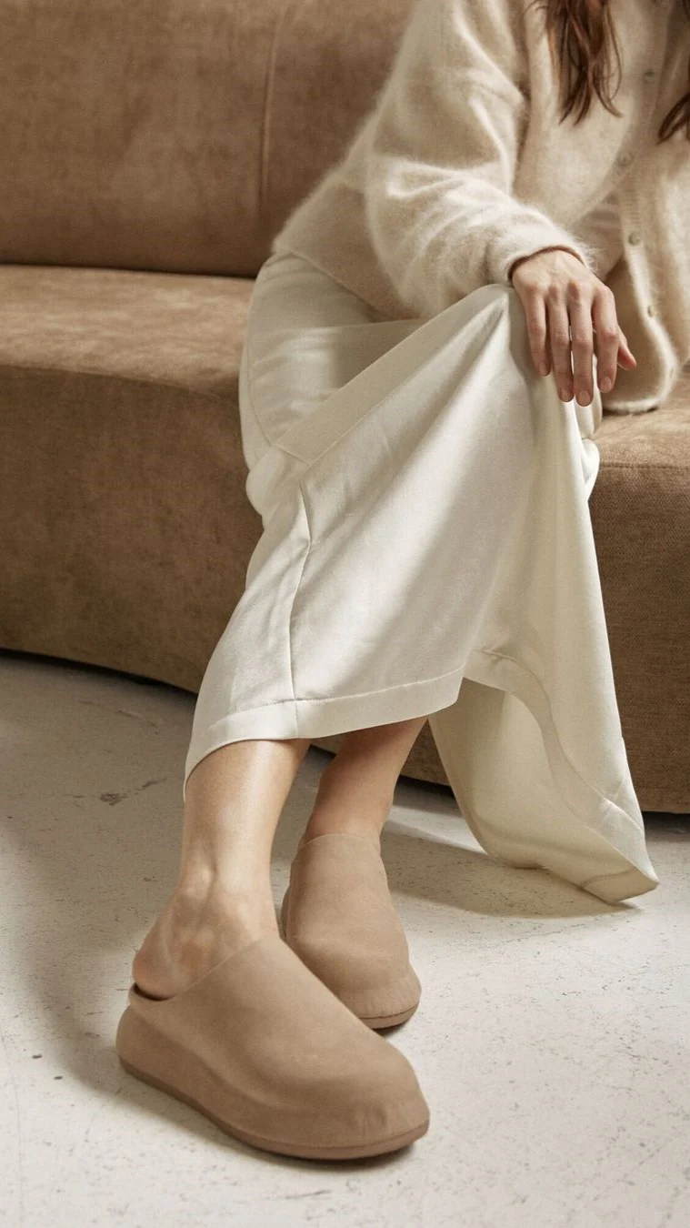 Alias Mae Phoebe Slide - Cream Nubuck