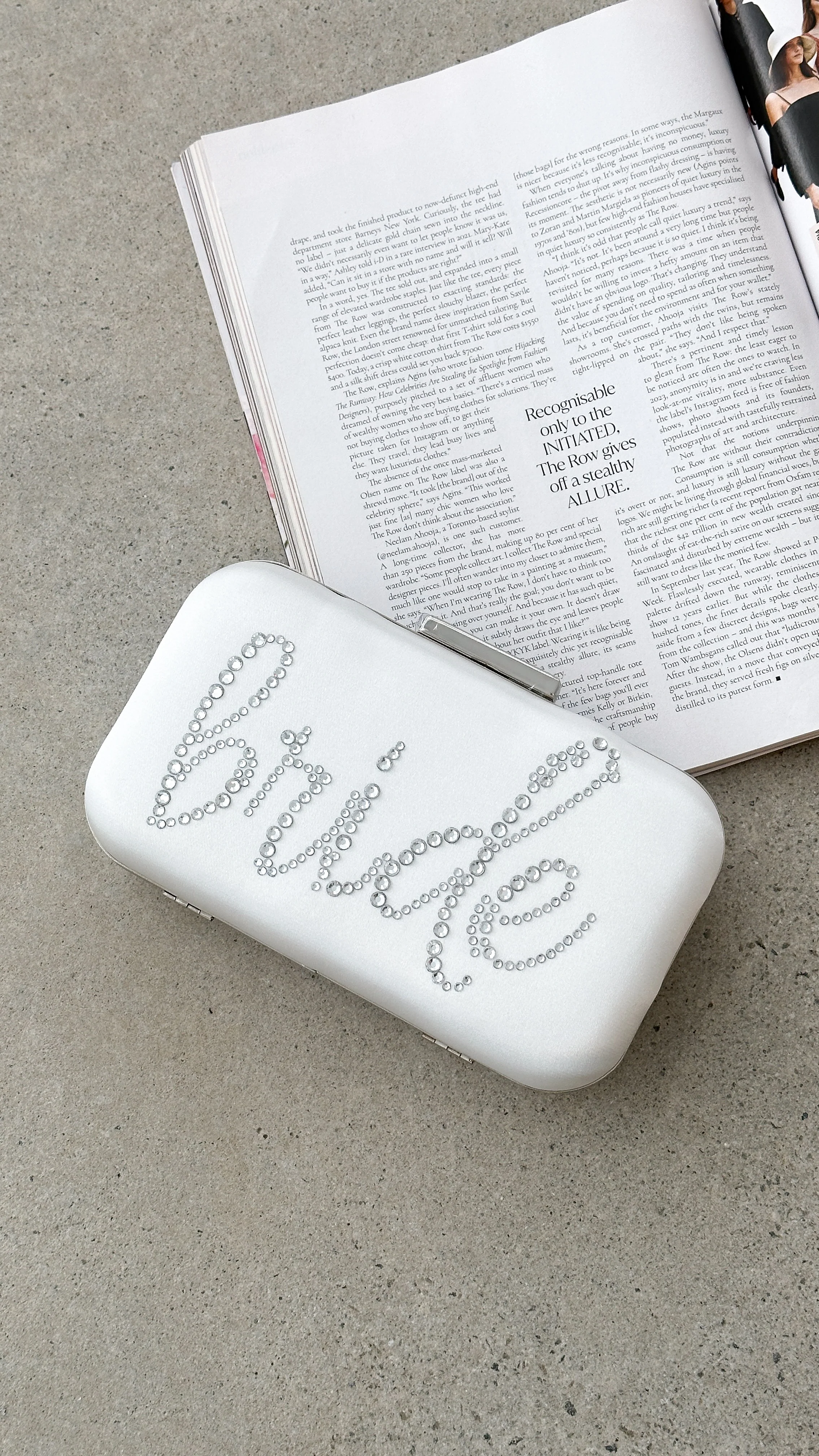 Bride To Be Satin Clutch - Silver