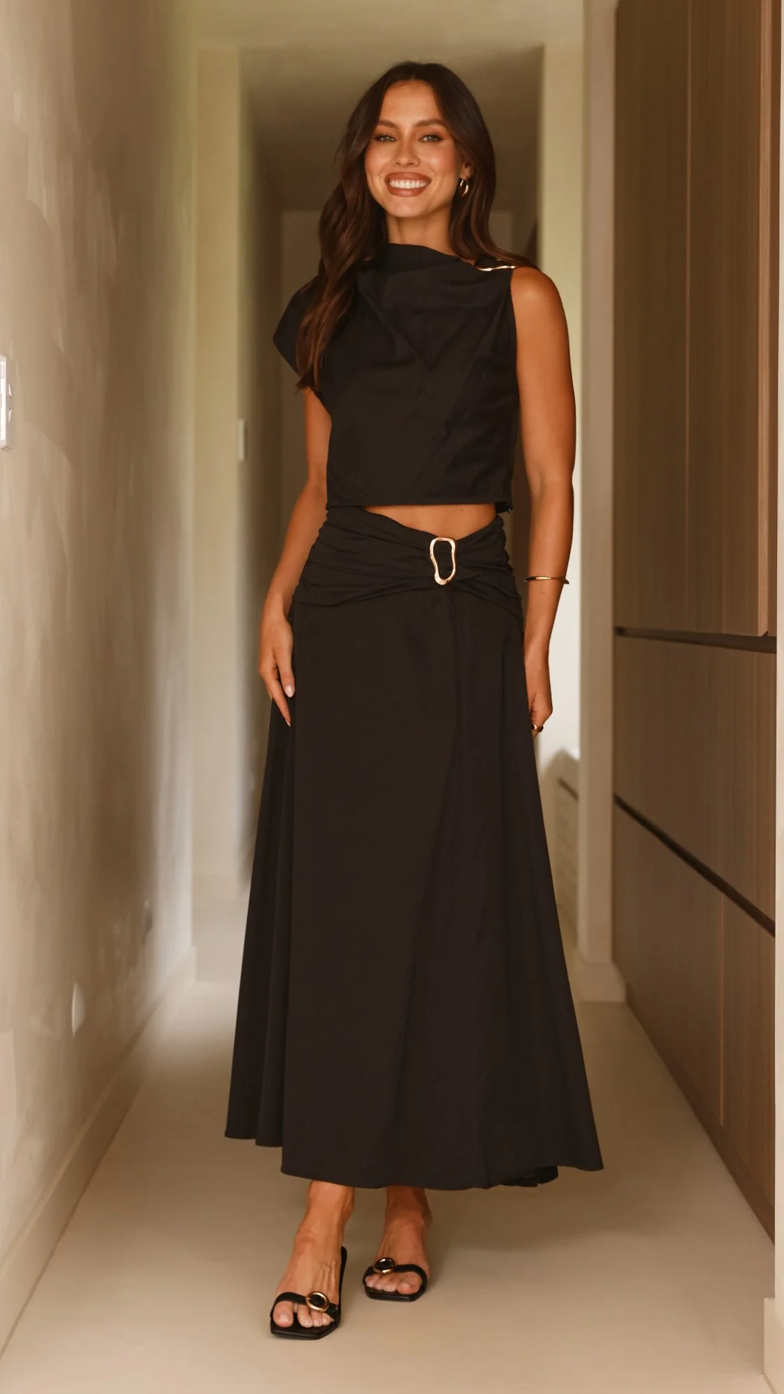 Delphine Maxi Skirt - Black