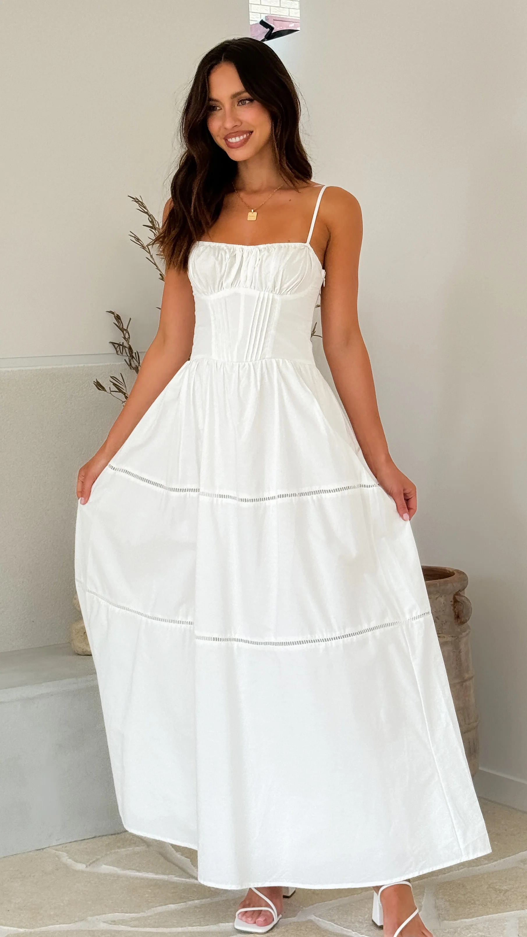 Isabella Maxi Dress - White