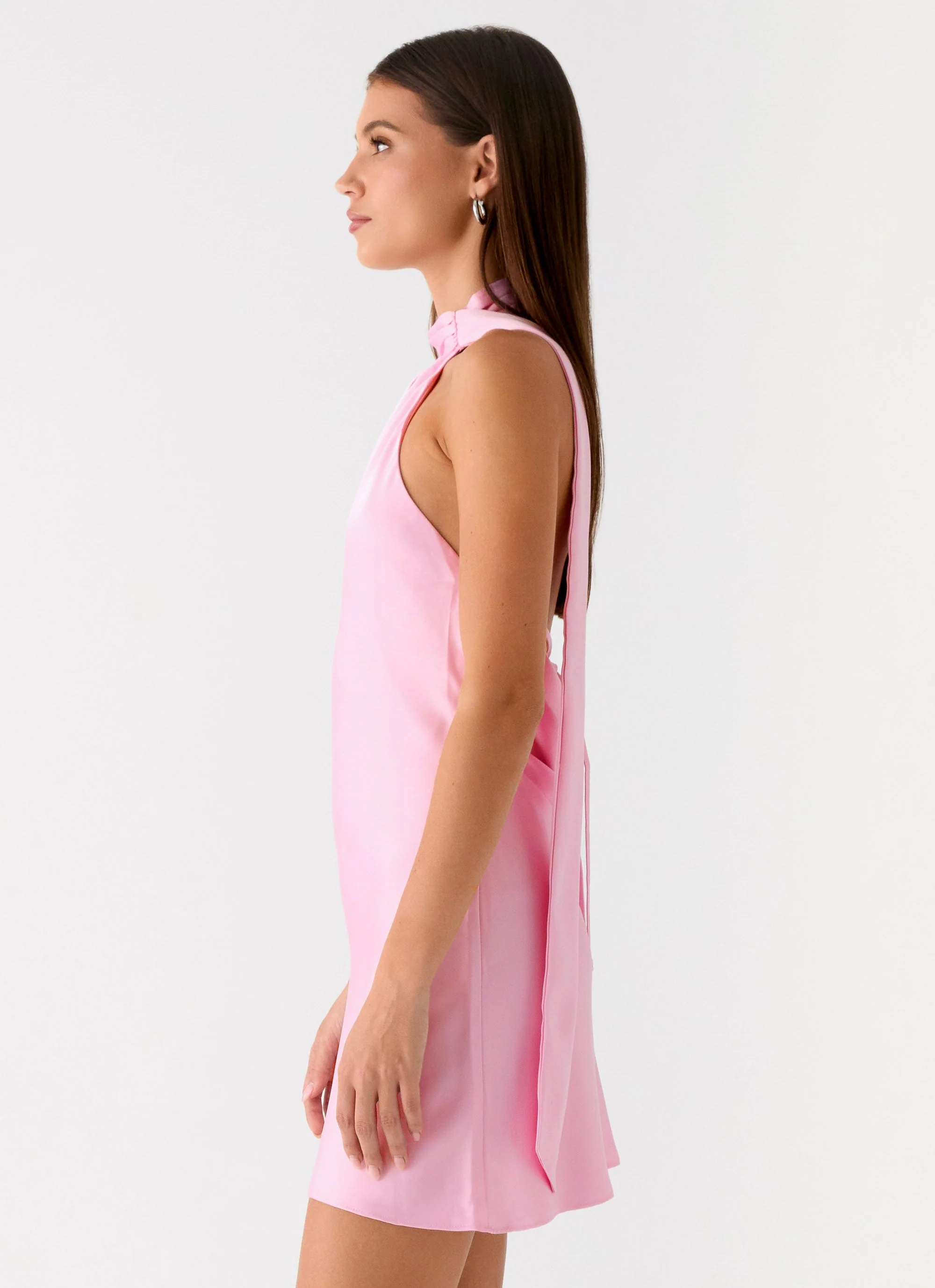Keena Scarf Mini Dress - Pink