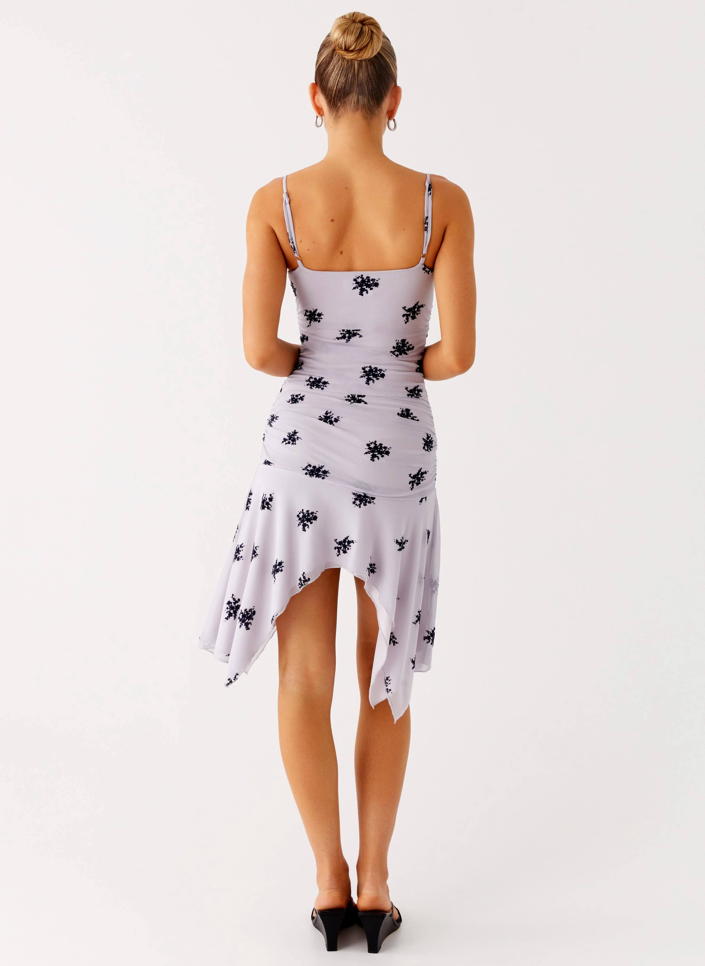 Amor Flock Hanky Mini Dress - Lilac