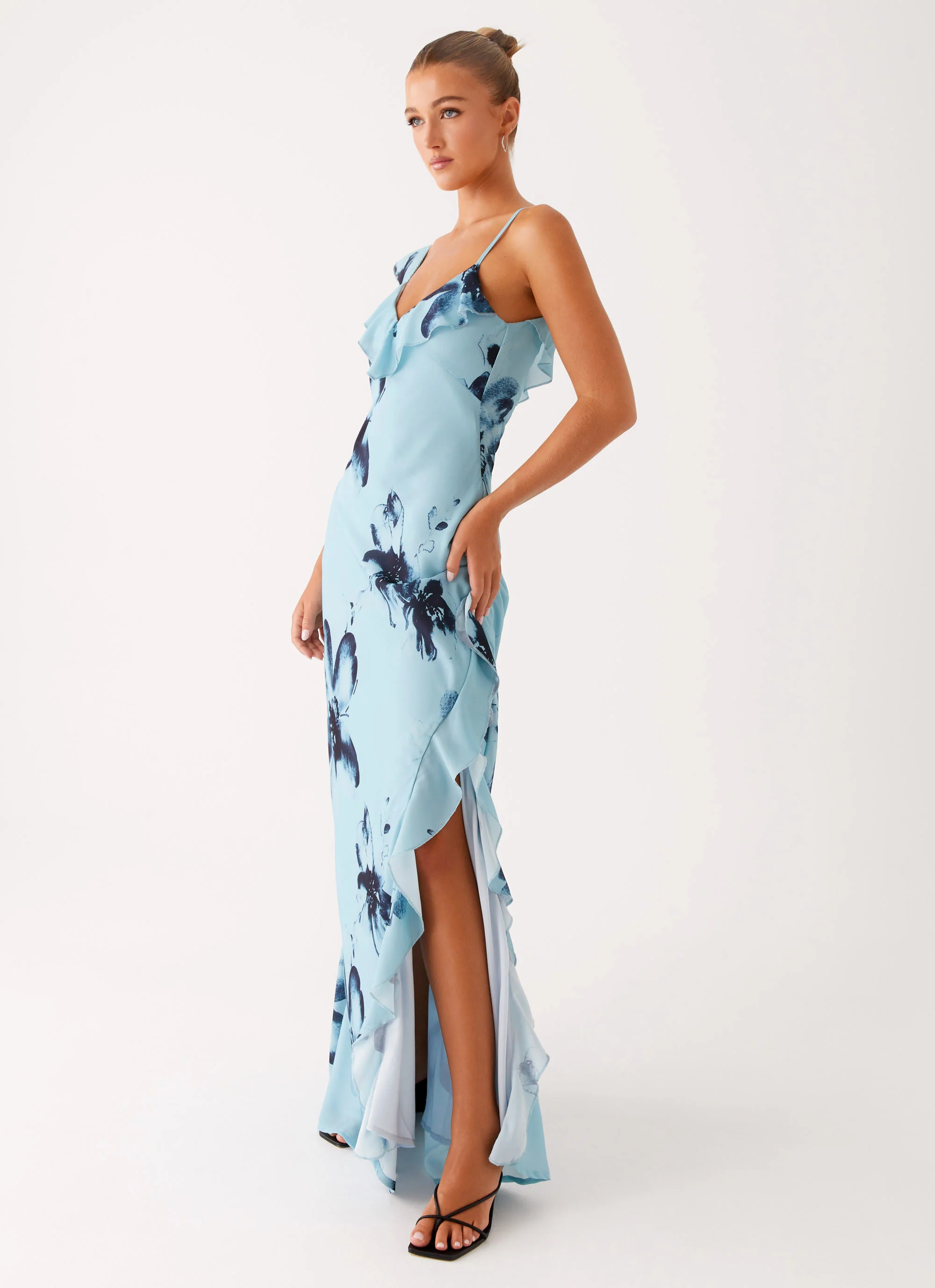 Goldsmith Maxi Dress - Blue Black Floral