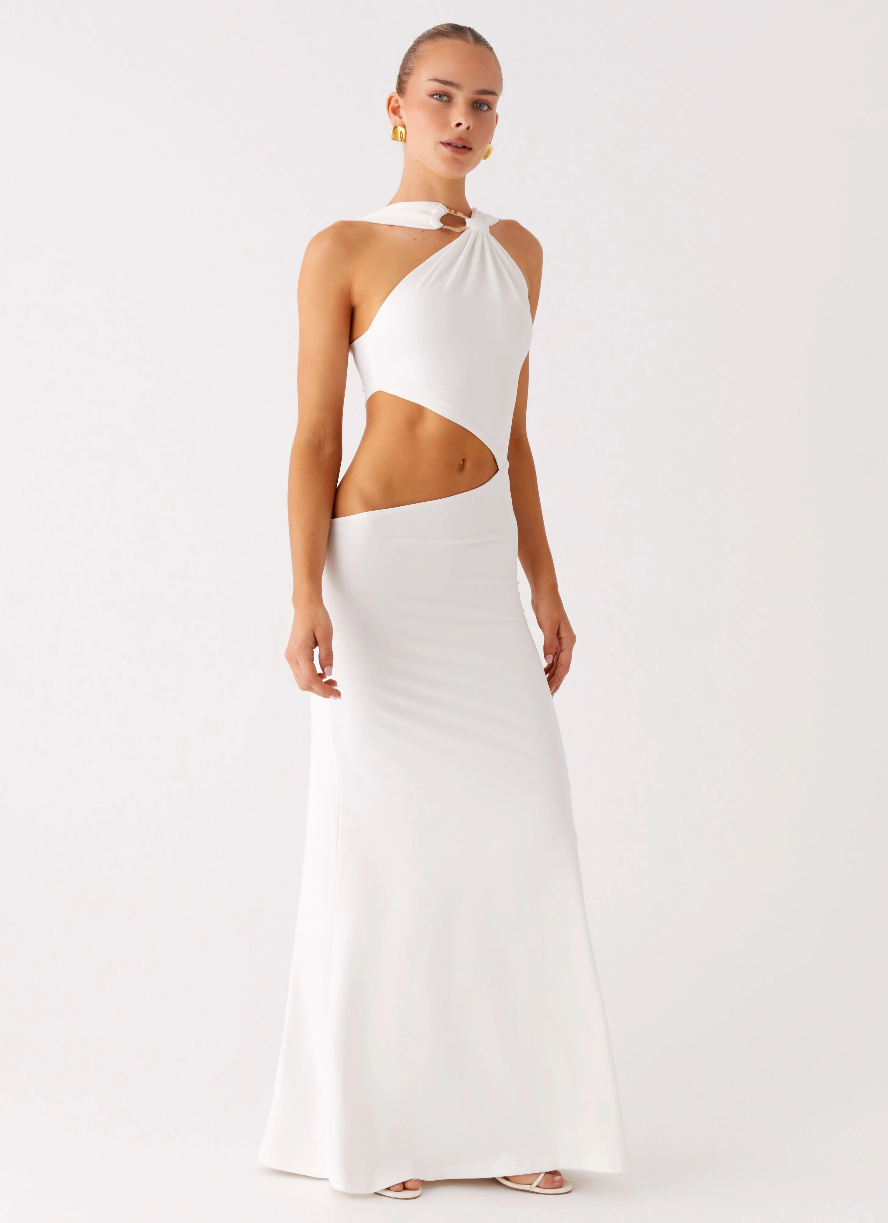 Juliander Knot Maxi Dress - White