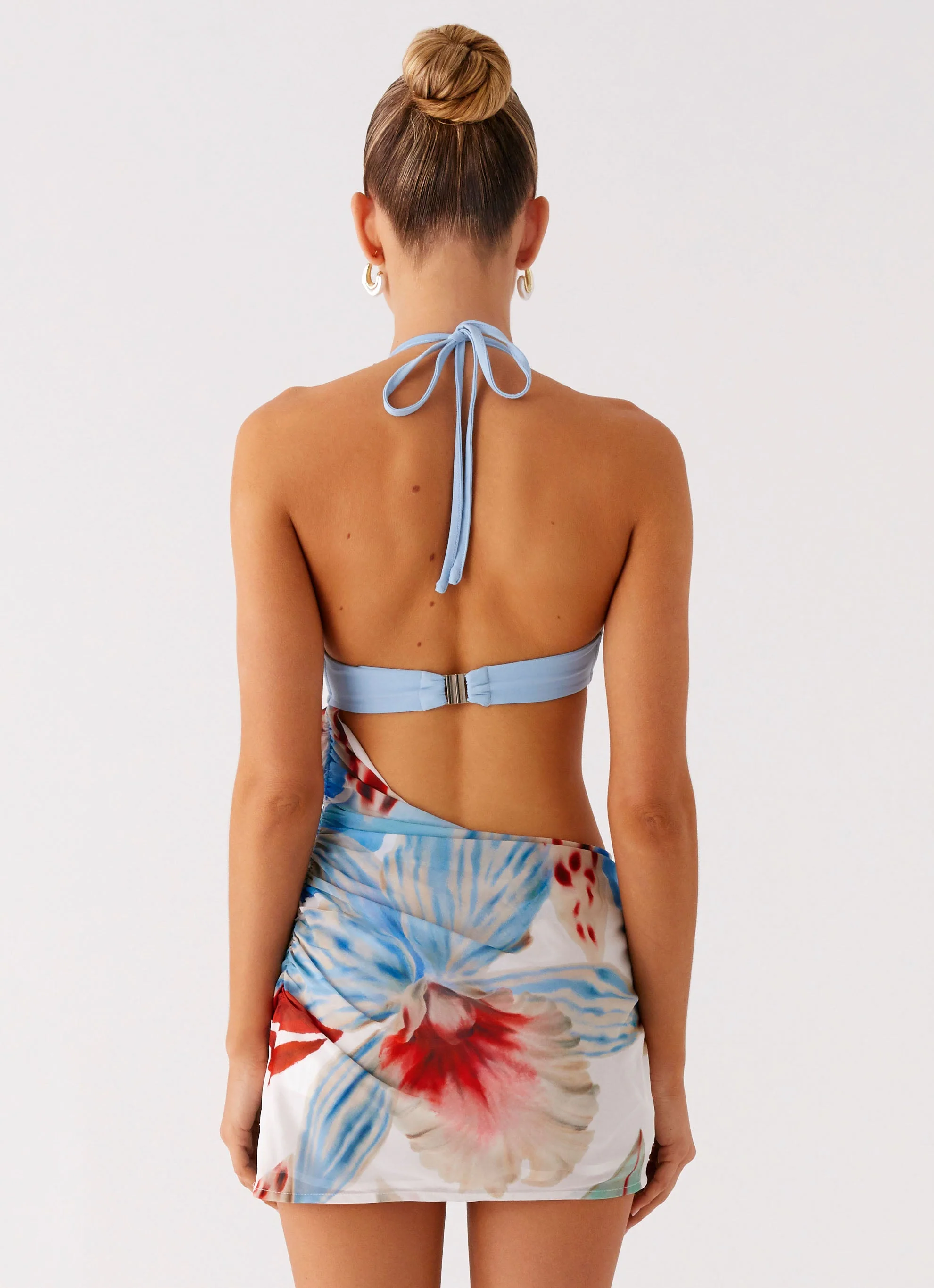 Acapulco Shell Mini Dress - Deep Sea Bloom