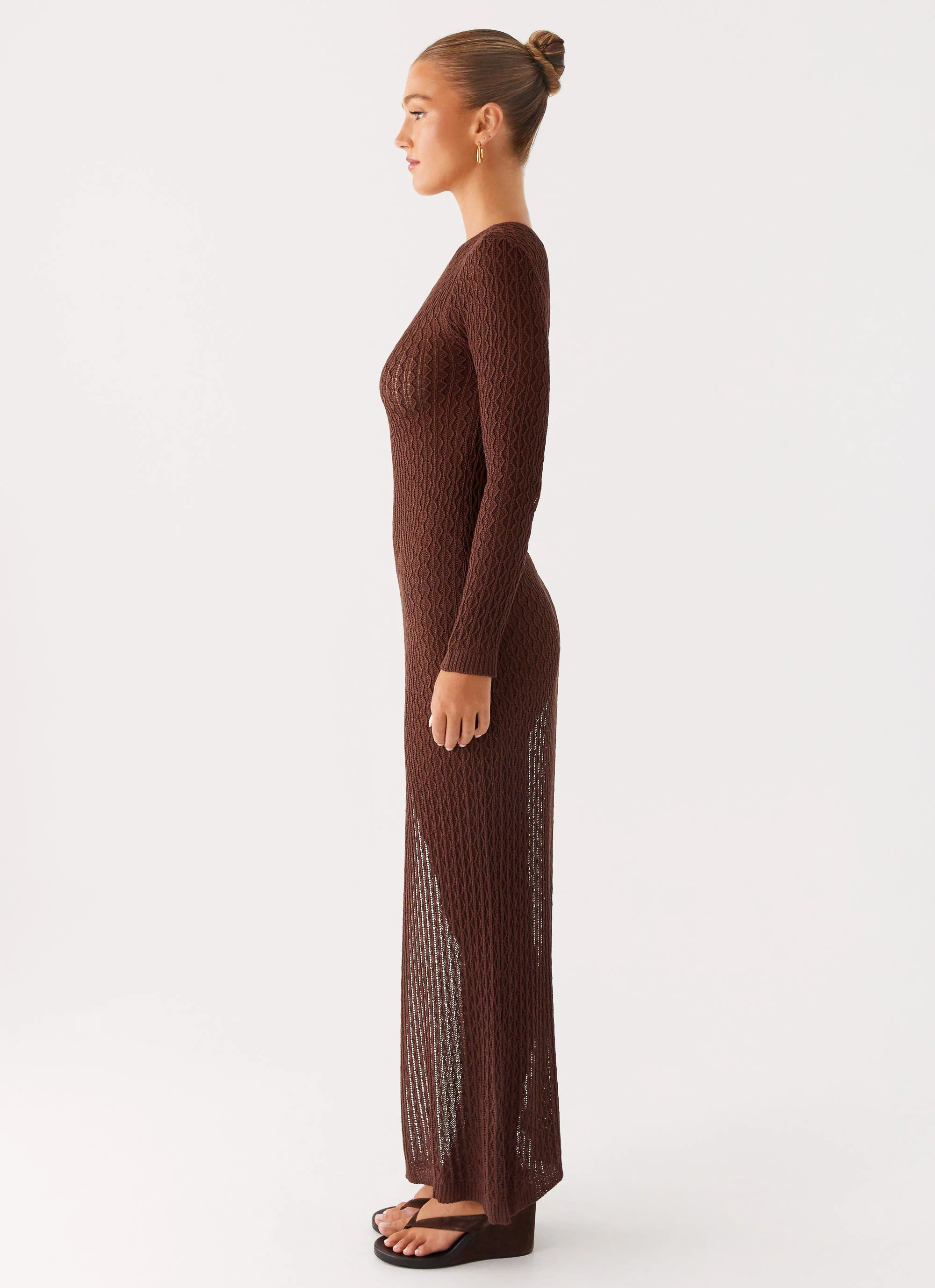 Kerri Knit Maxi Dress - Dark Chocolate