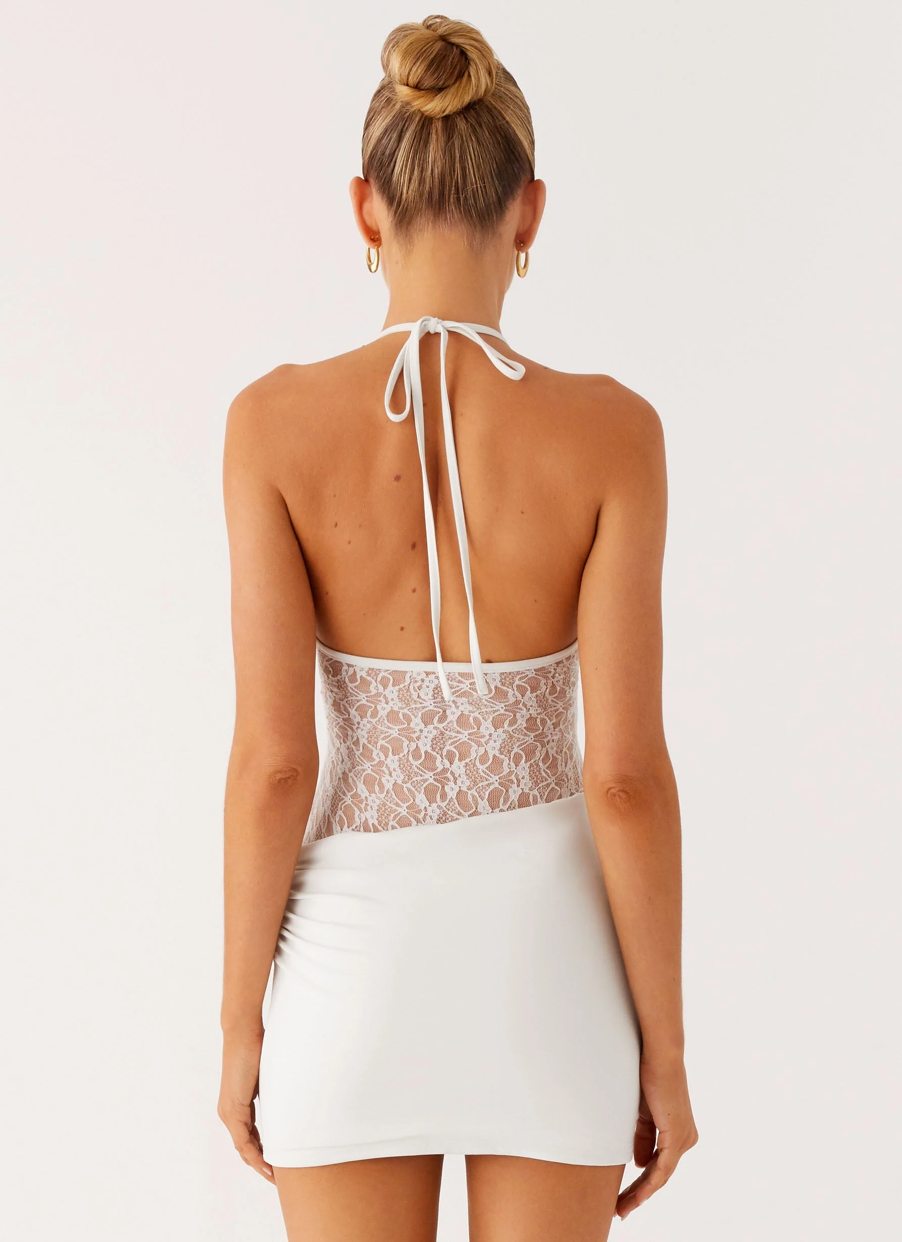 Enchant Lace Mini Dress - Ivory