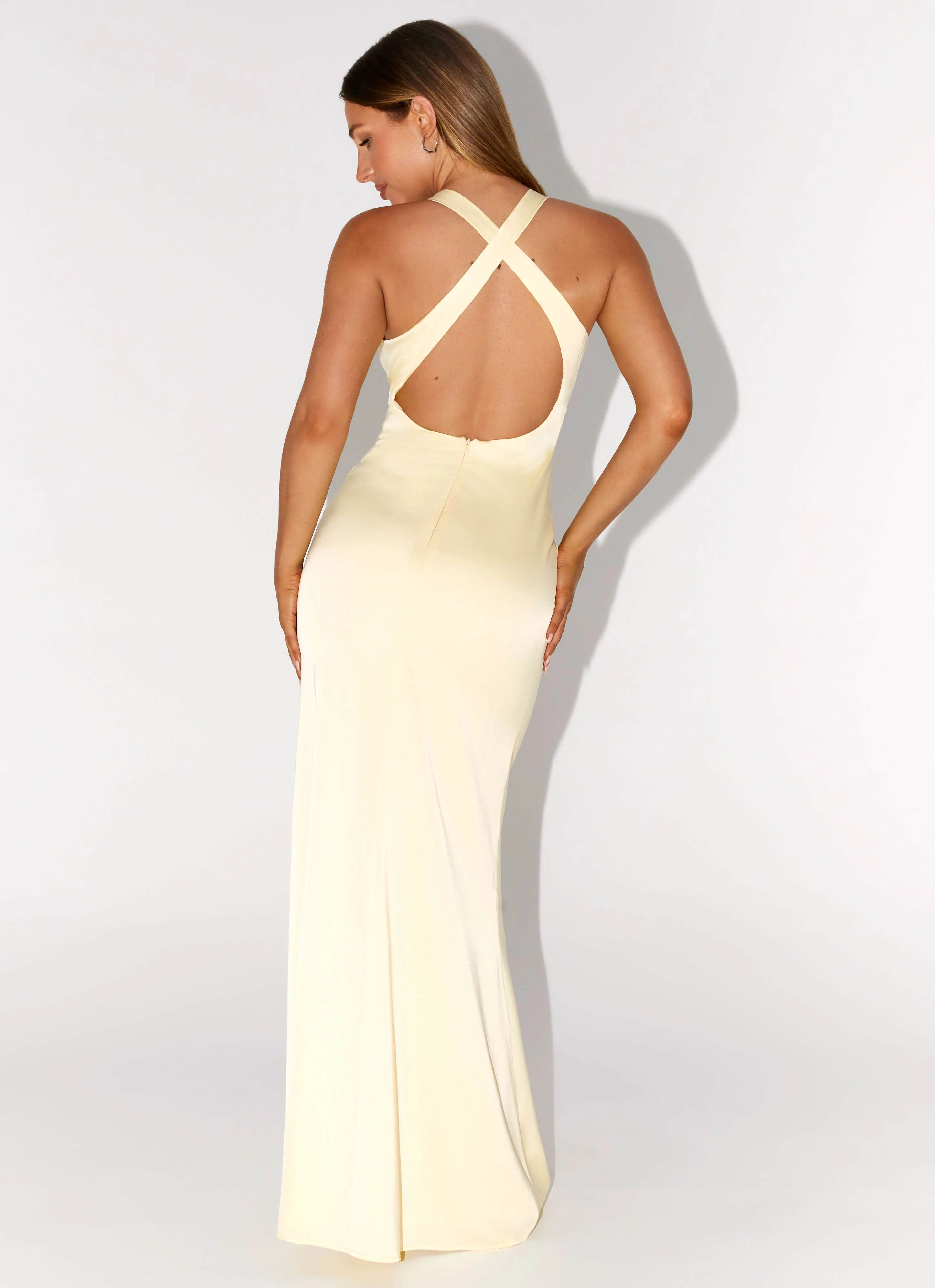 Desi Halterneck Maxi Dress - Yellow