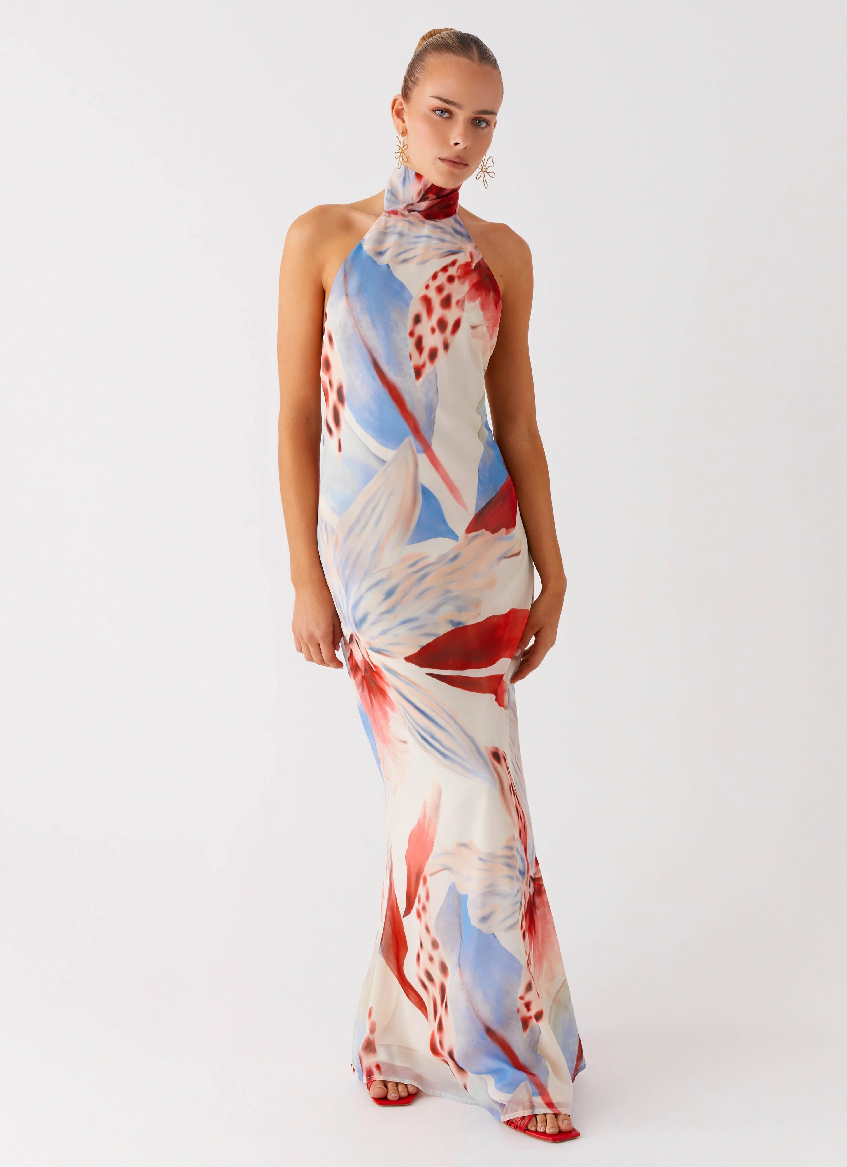 California Maxi Dress - Deep Sea Bloom