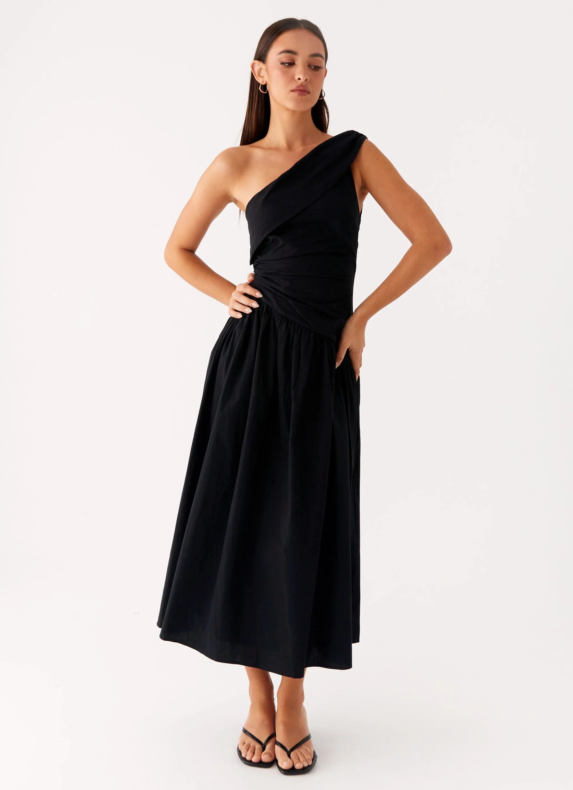 Janessa Midi Dress - Black
