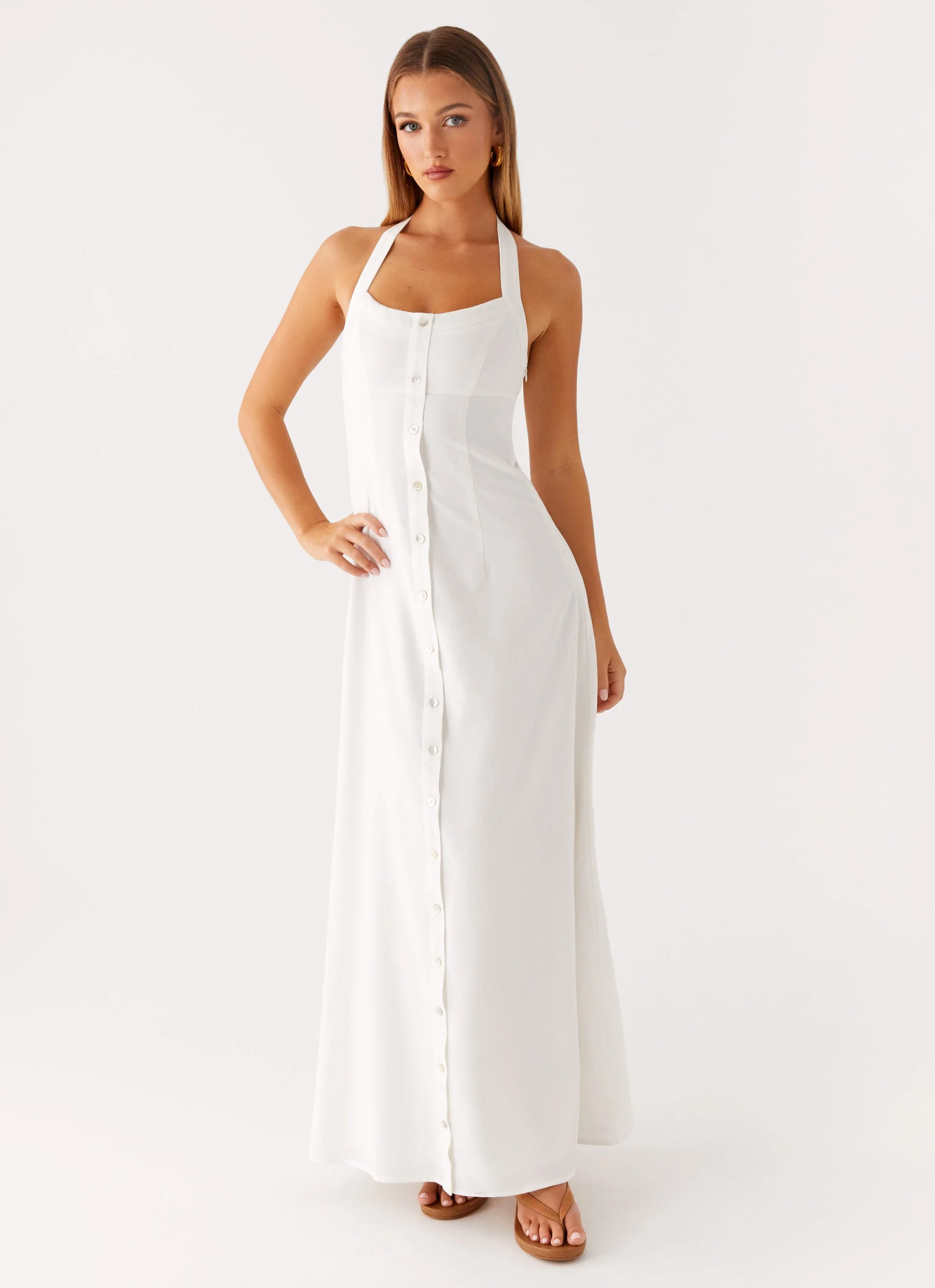 Jovanni Maxi Dress - White