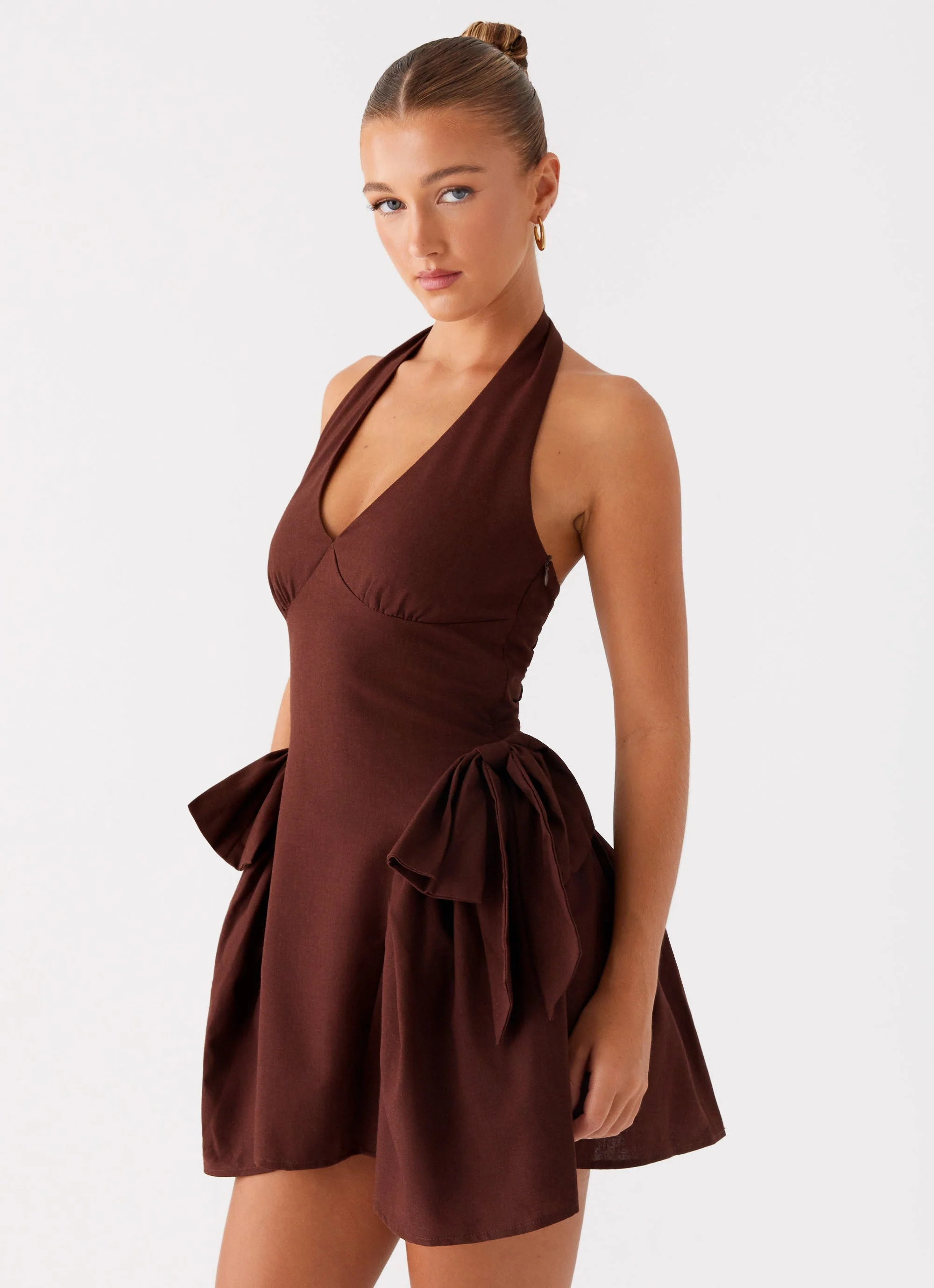 Avalo Mini Dress - Chocolate