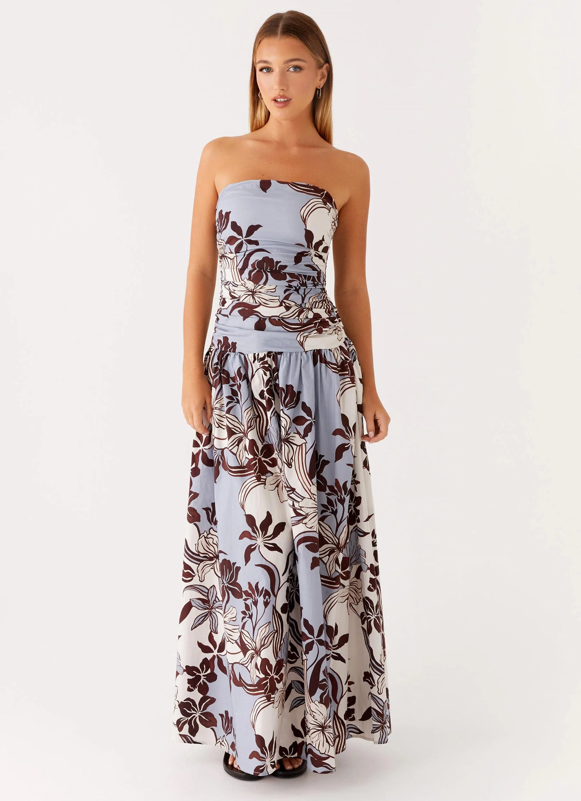 Carmel Maxi Dress - Bluewood Blossom