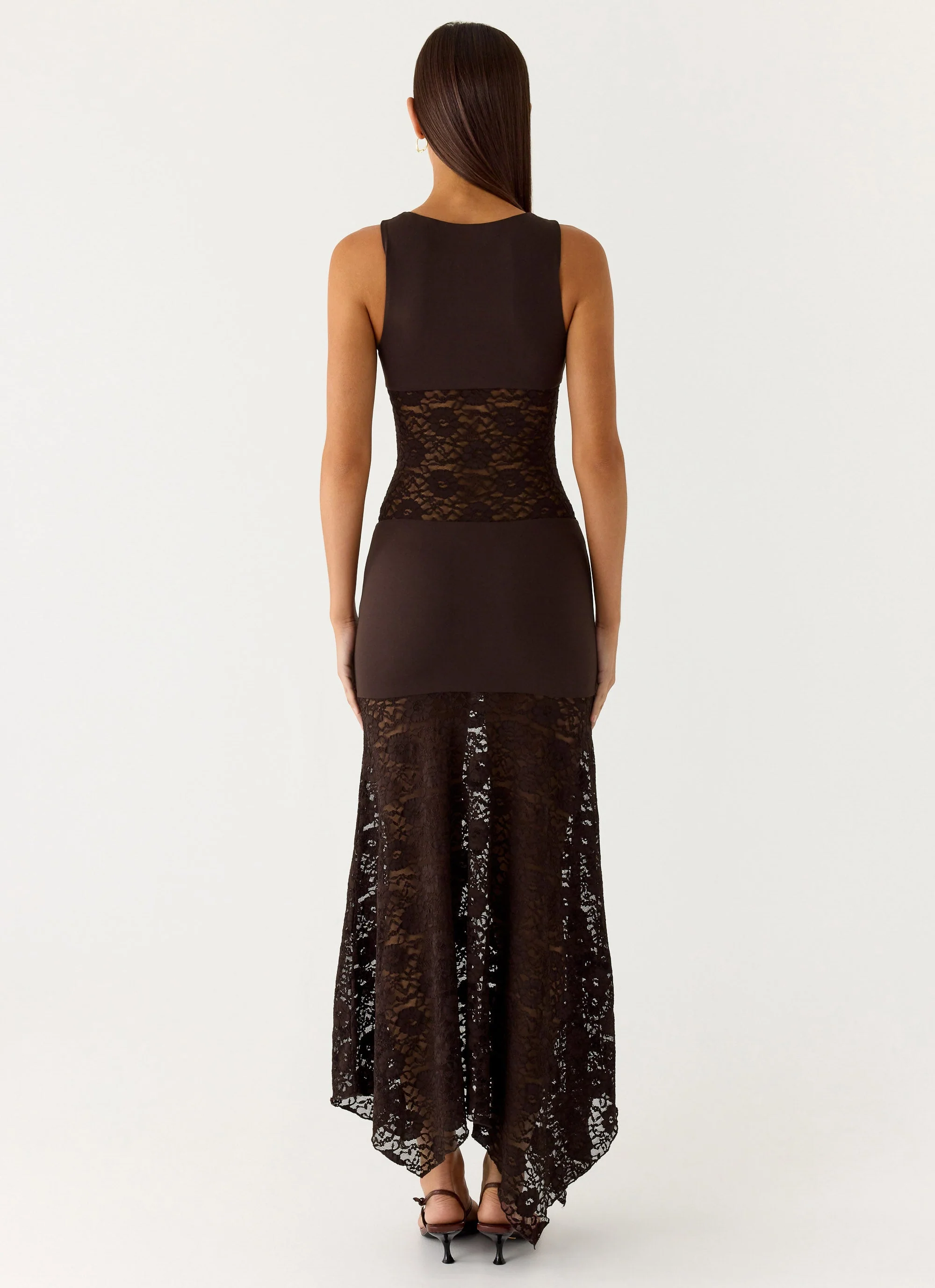 Koka Lace Maxi Dress - Cool Chocolate