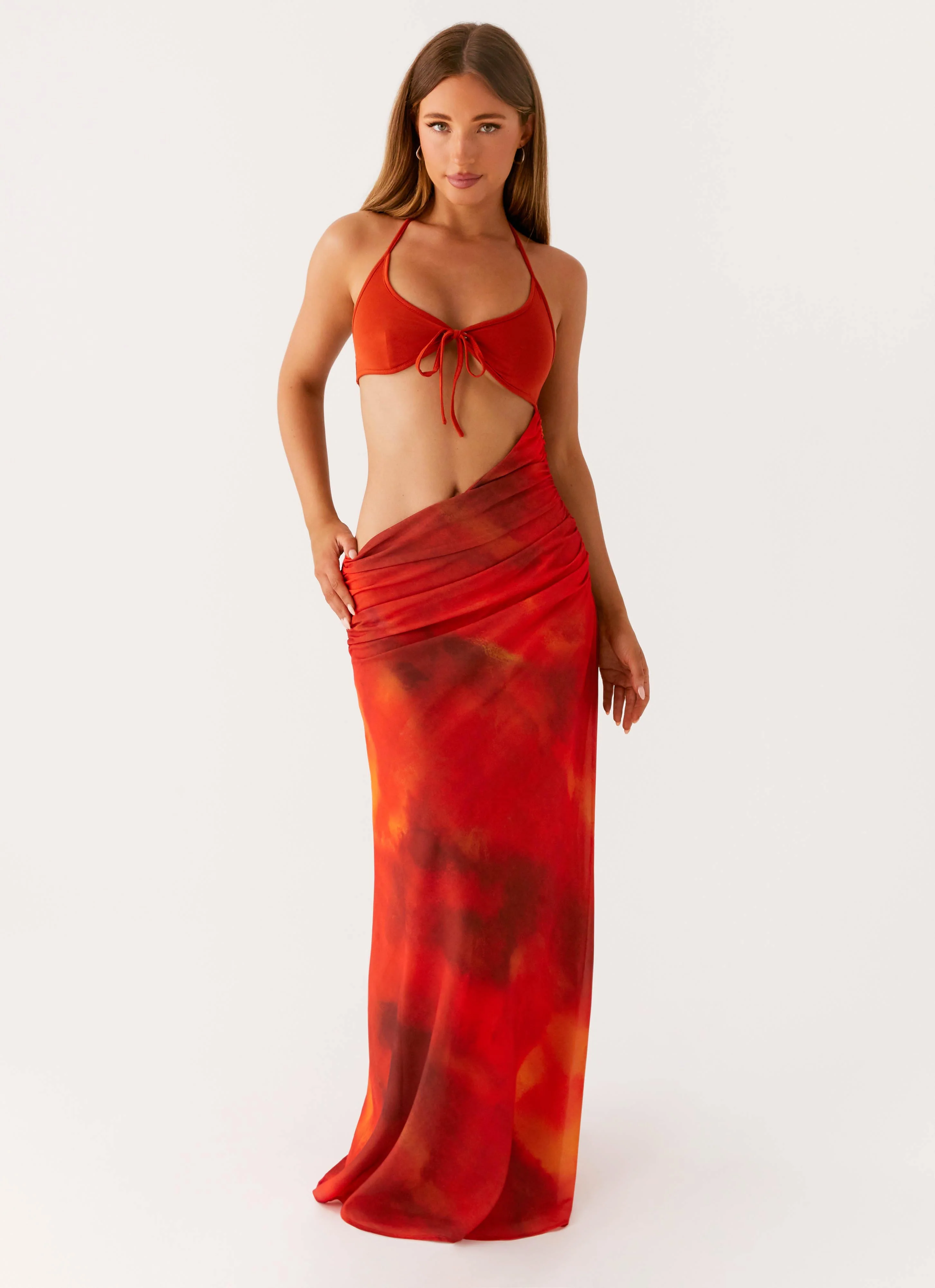 Elixis Maxi Dress - Scarlet Blur