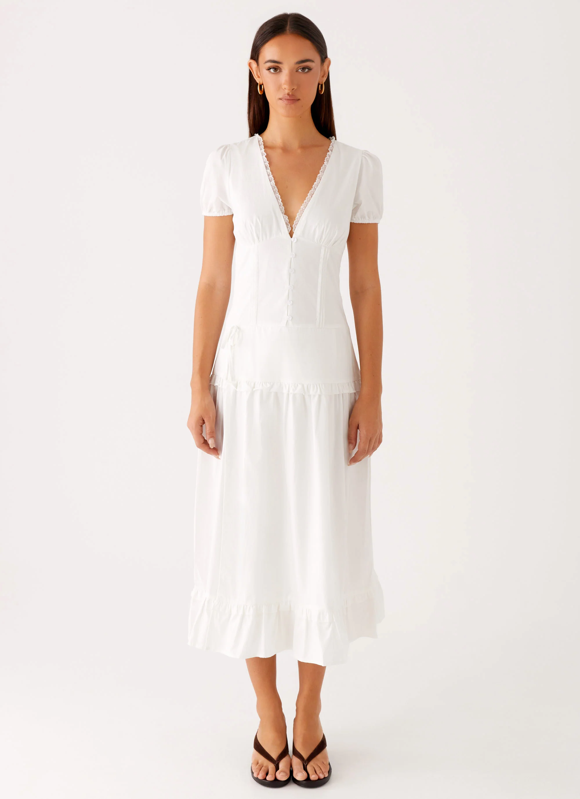 London Midi Dress - White
