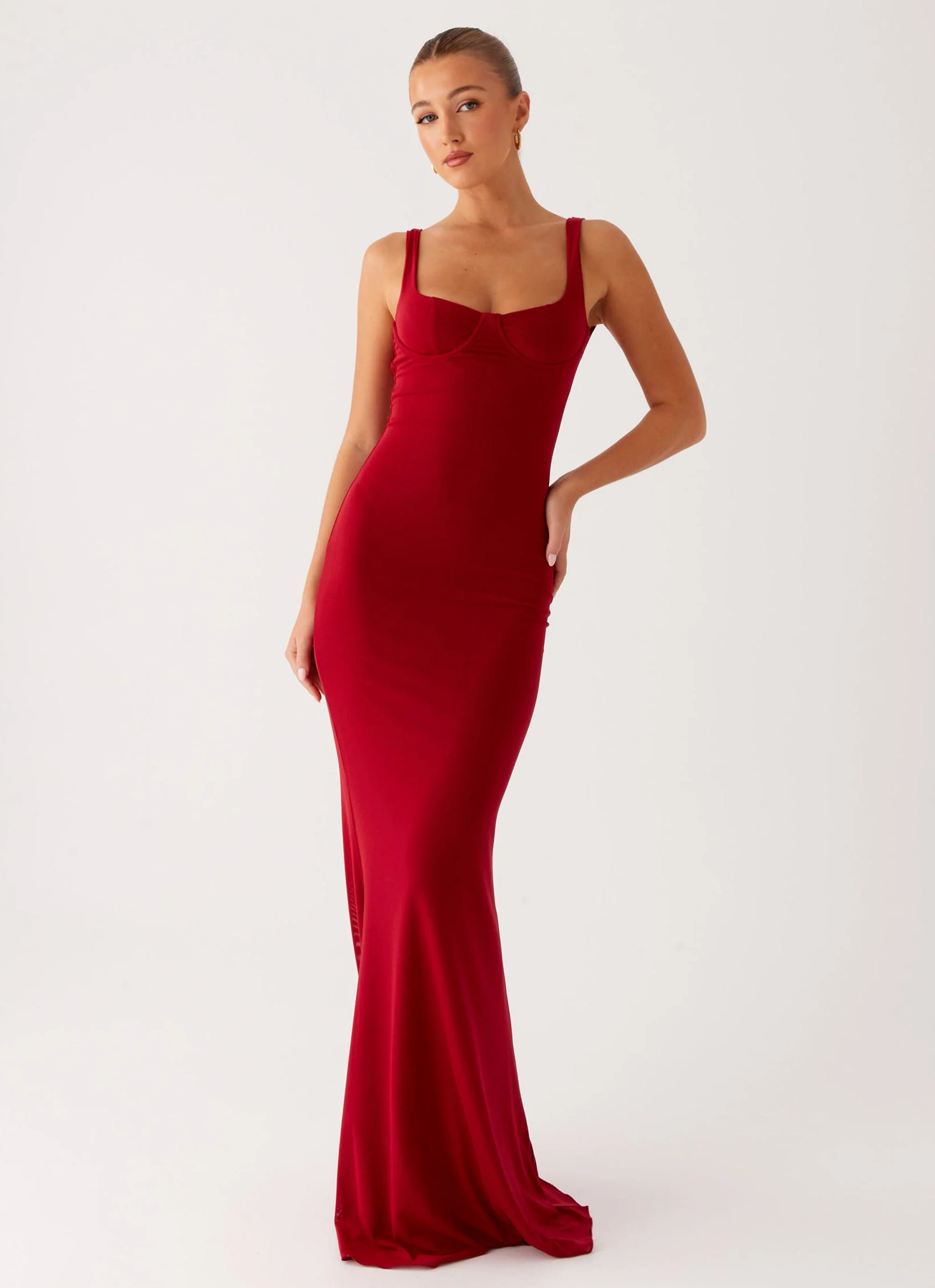 Safiya Maxi Dress - Maroon