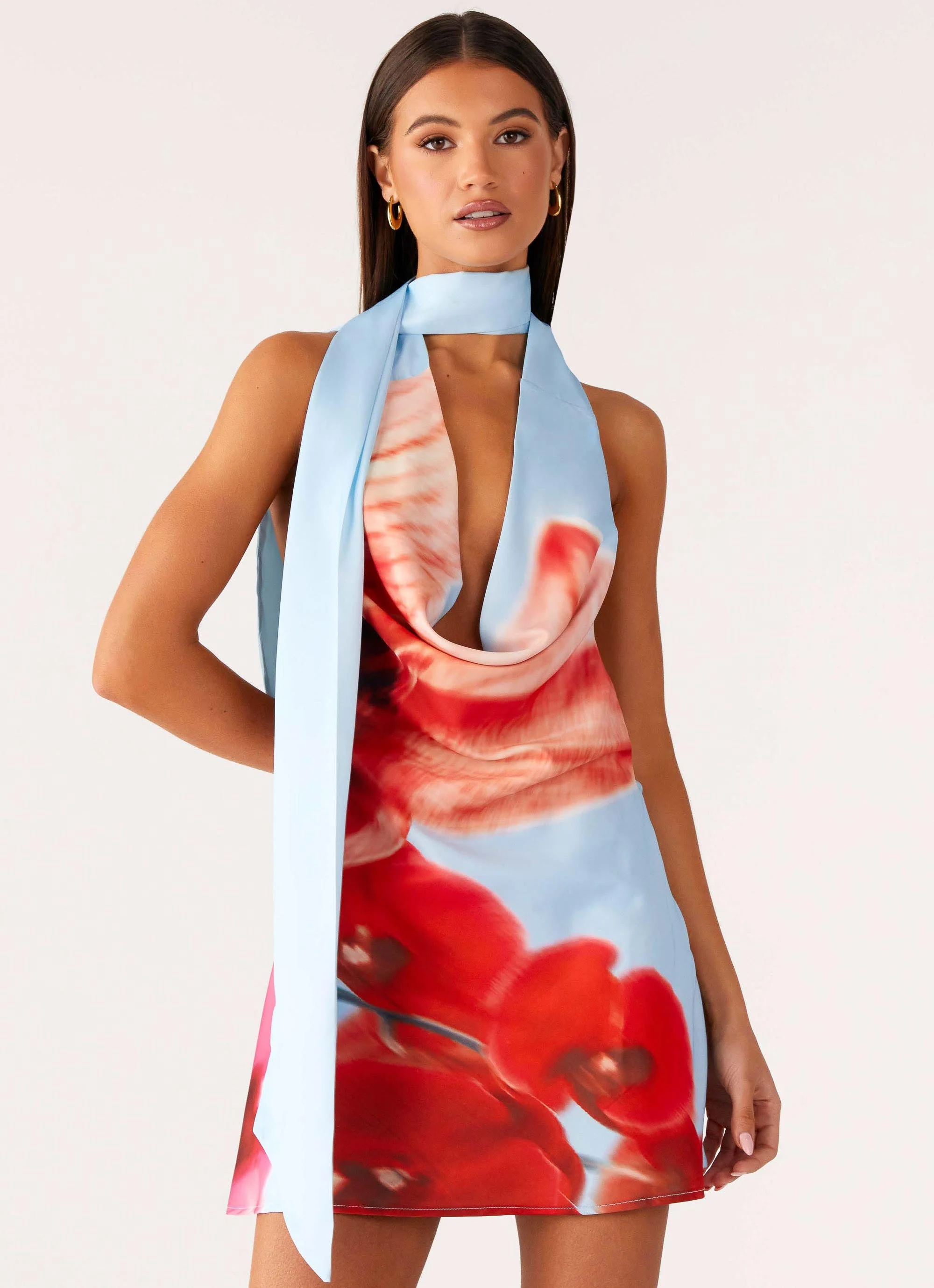 Heidi Mini Dress - Turquoise Bloom