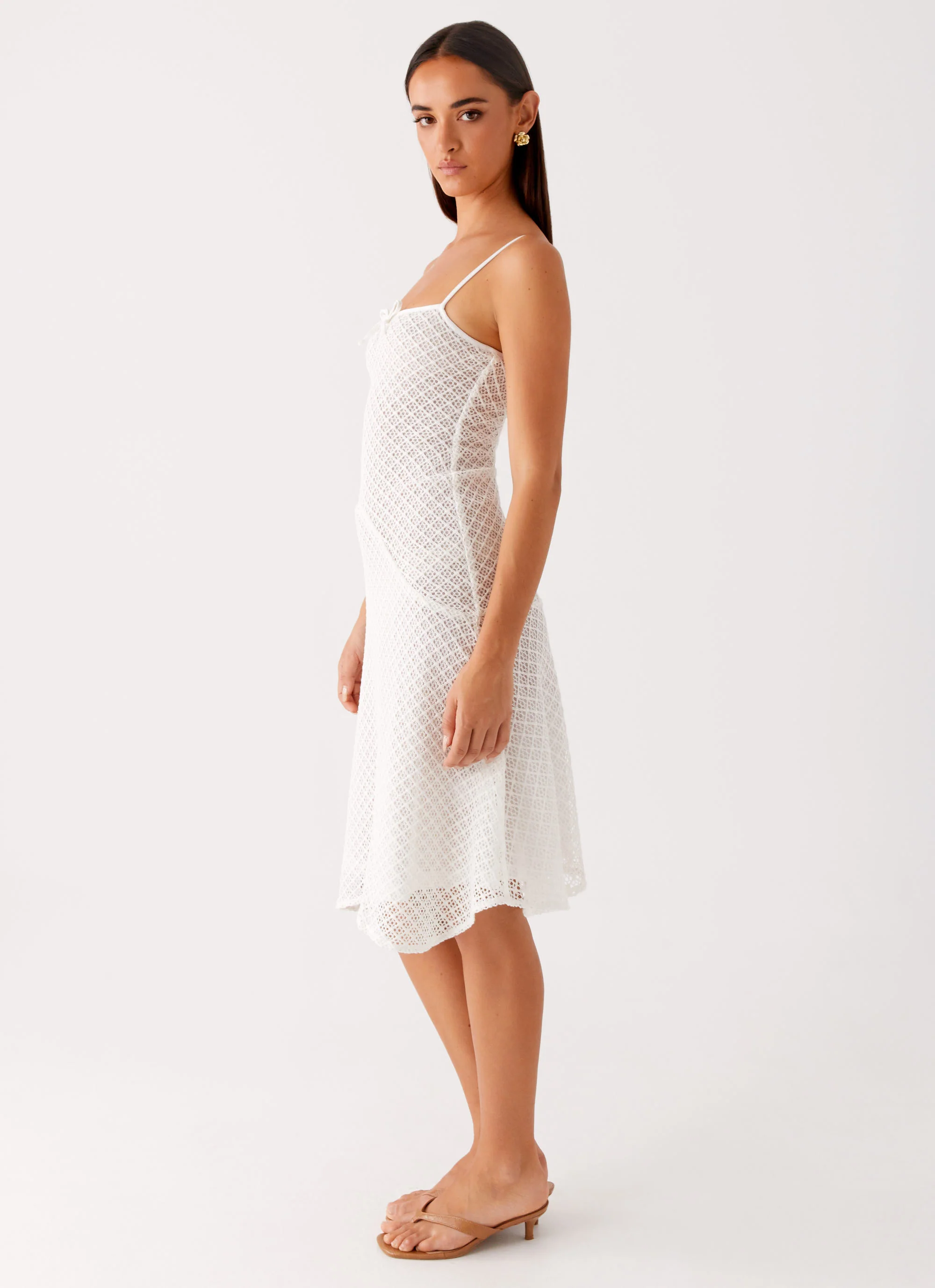Tamar Midi Dress - White