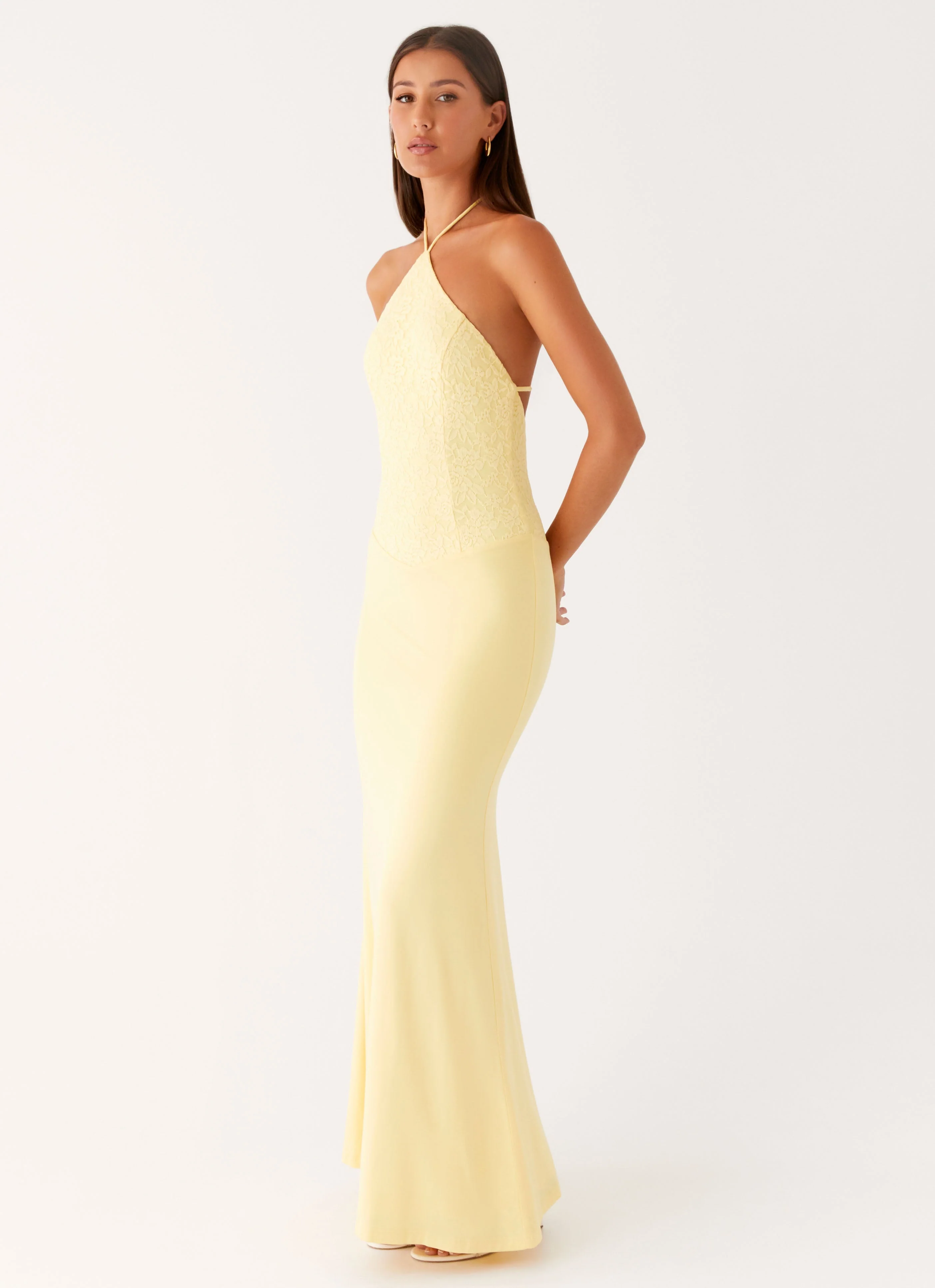 Fiesta Halter Maxi Dress - Sunny Yellow
