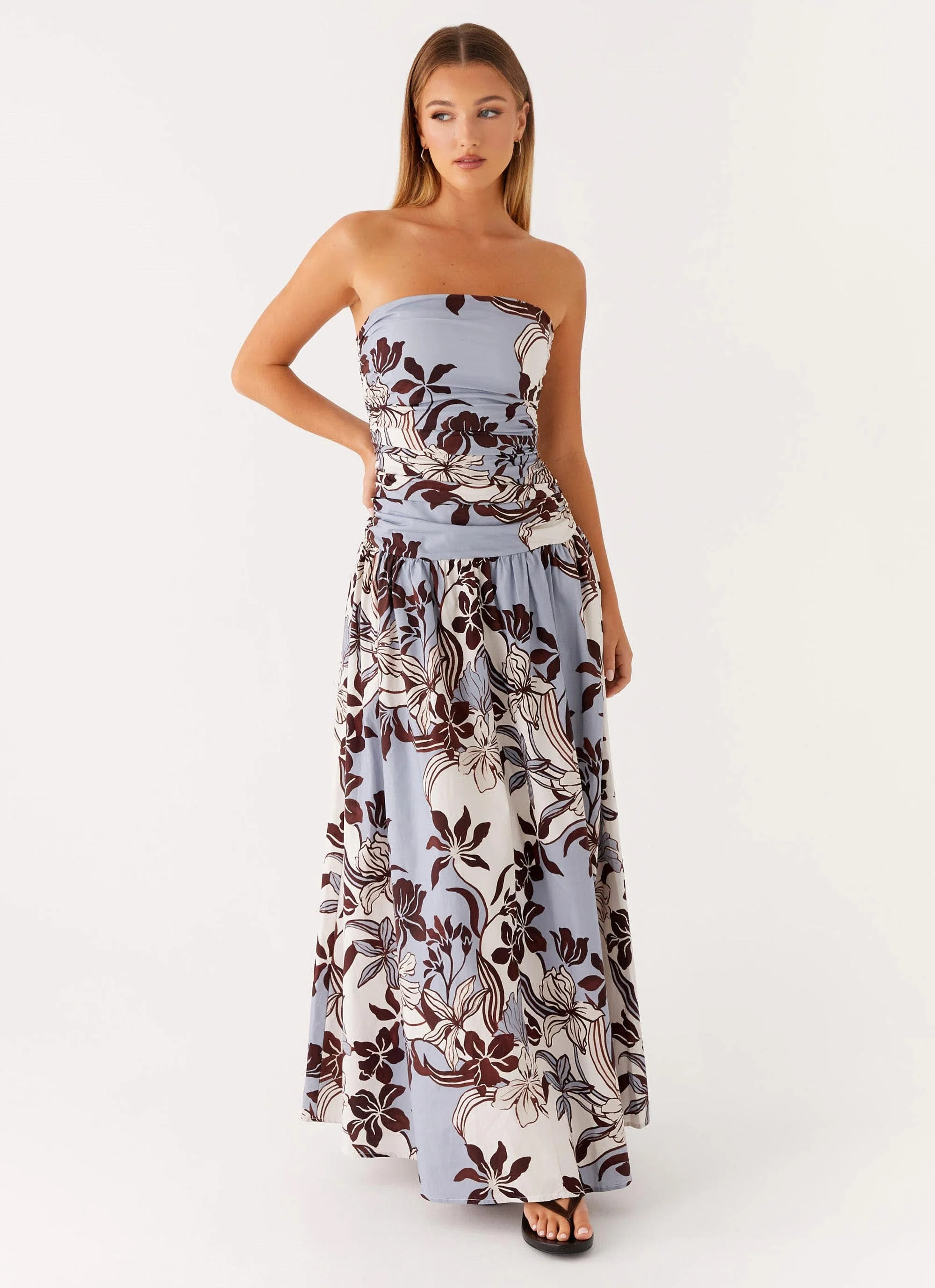 Carmel Maxi Dress - Bluewood Blossom