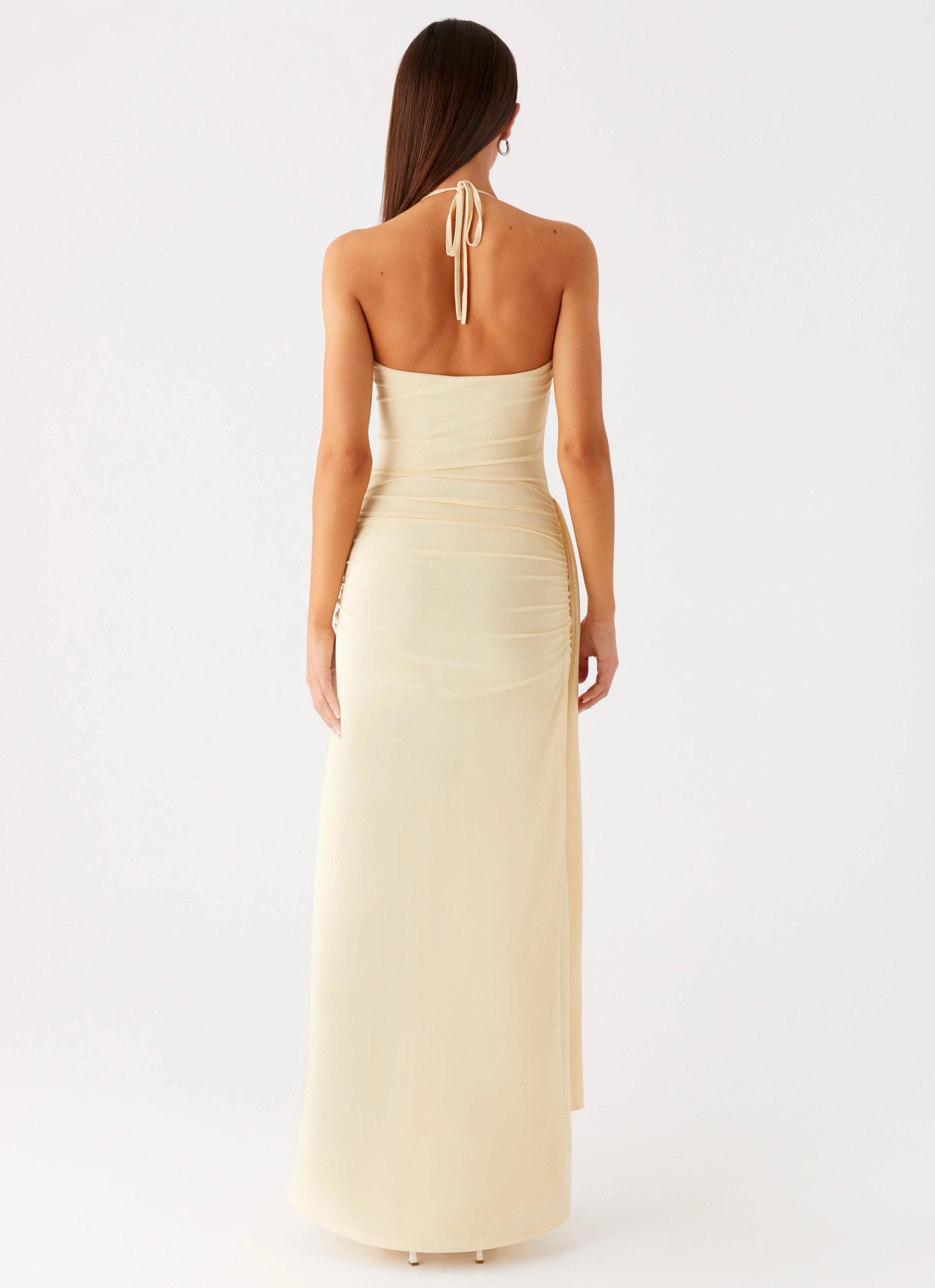 Signal Halter Maxi Dress - Sunny Yellow