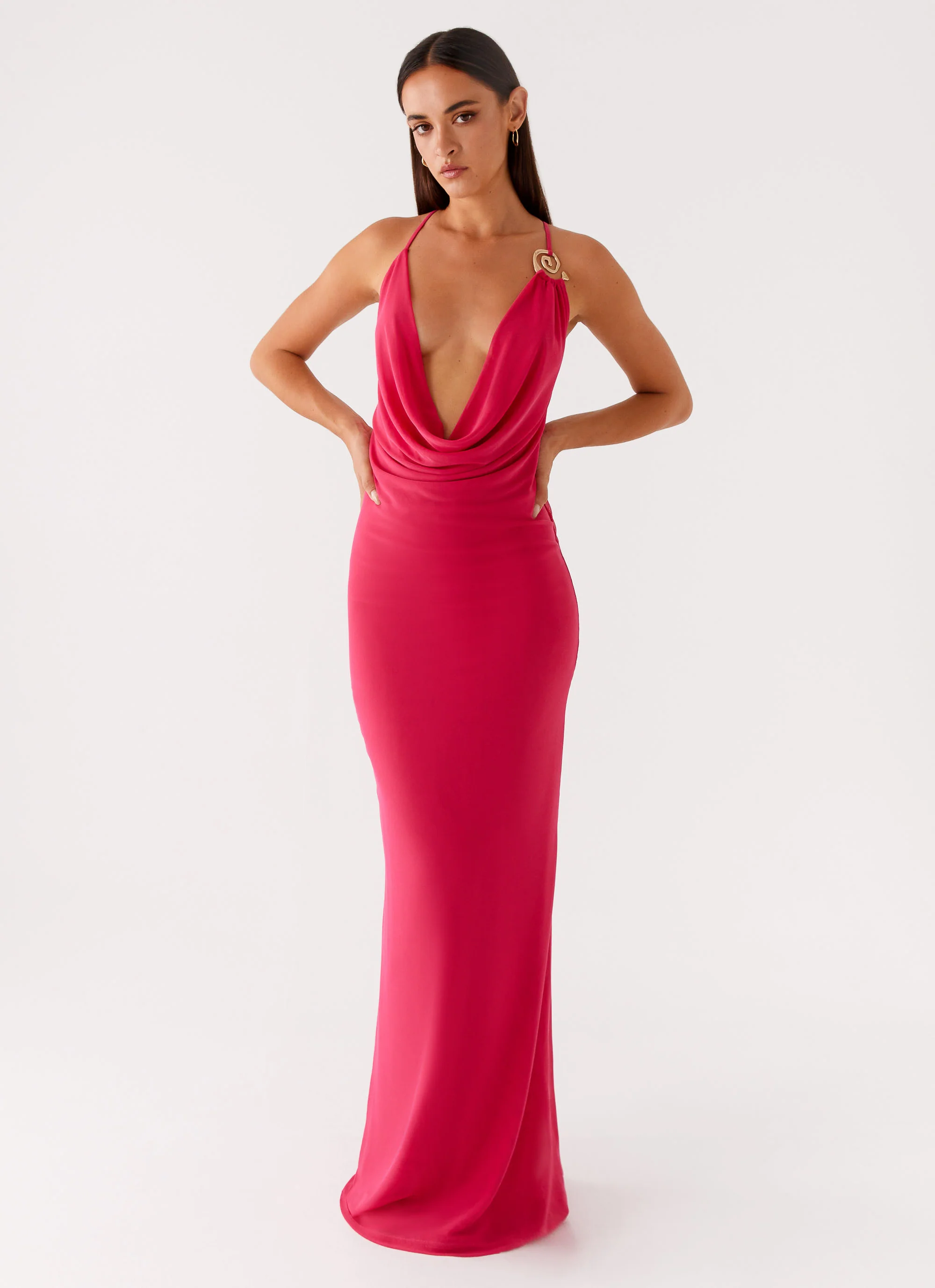 Game Player Maxi Dress - Hot Pink