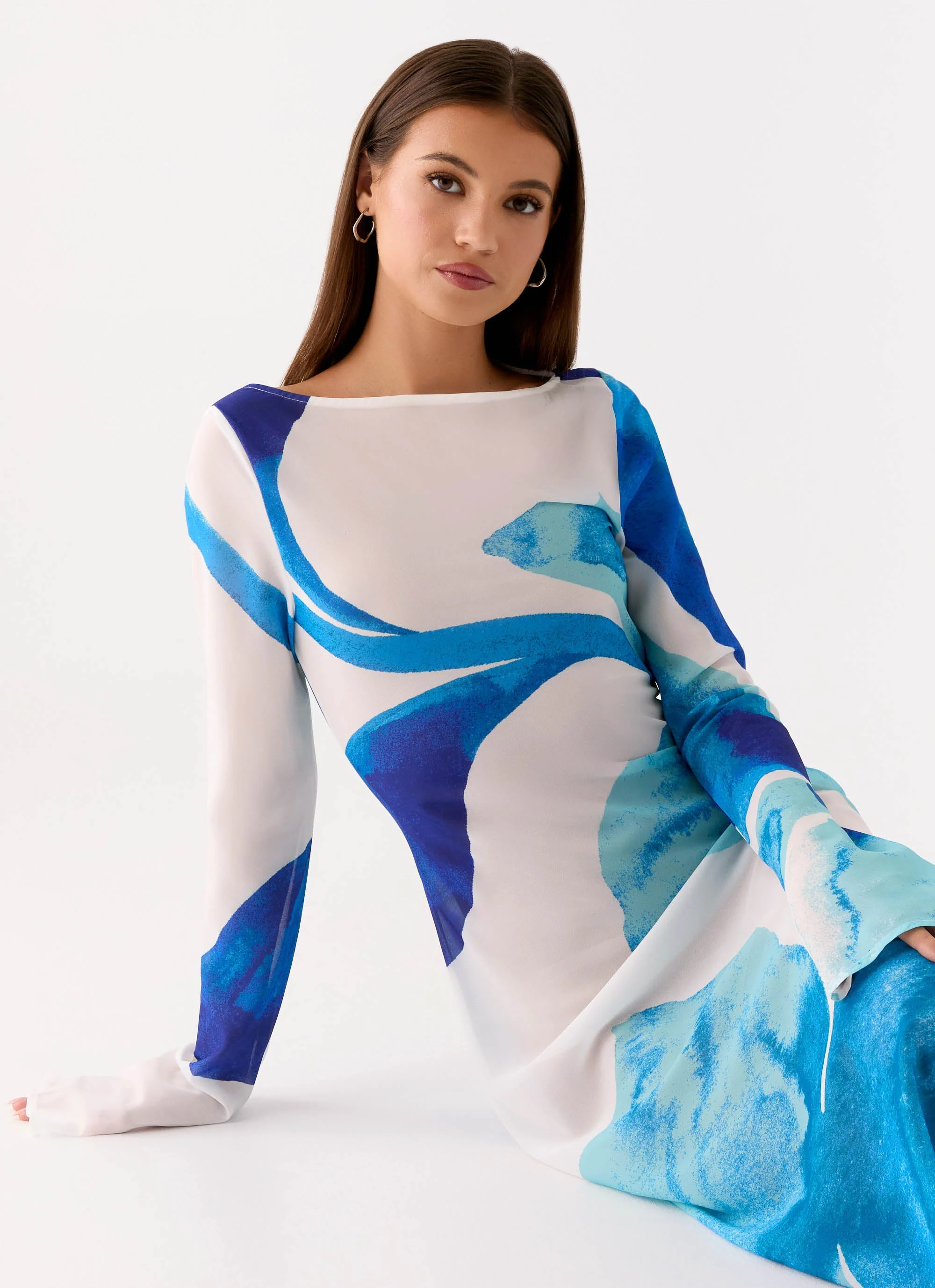 Lorde Maxi Dress - Cerulean Bloom