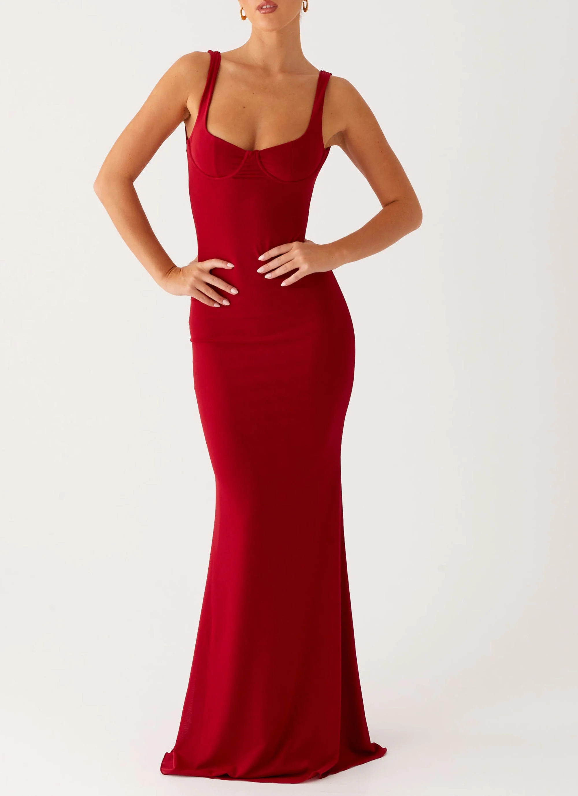 Safiya Maxi Dress - Maroon