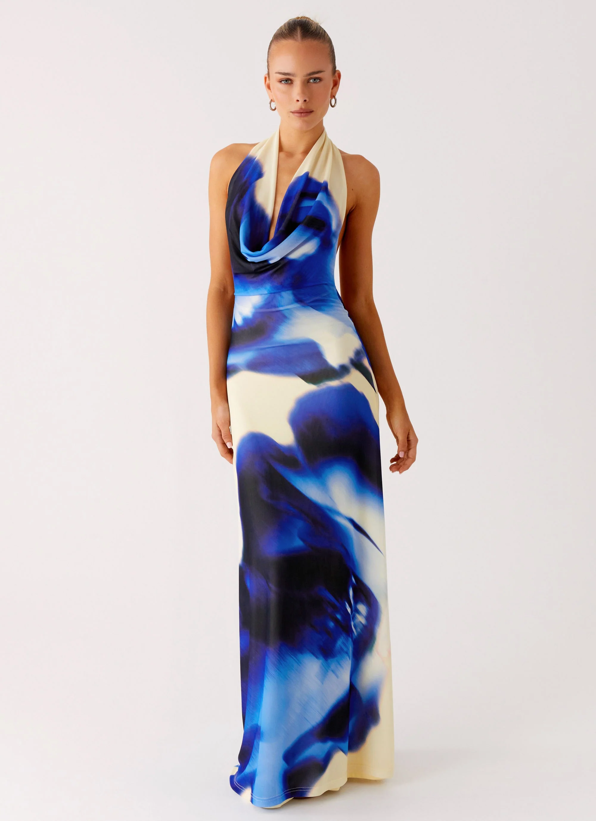 Only A Feeling Cowl Neck Maxi Dress - Heirloom Floral