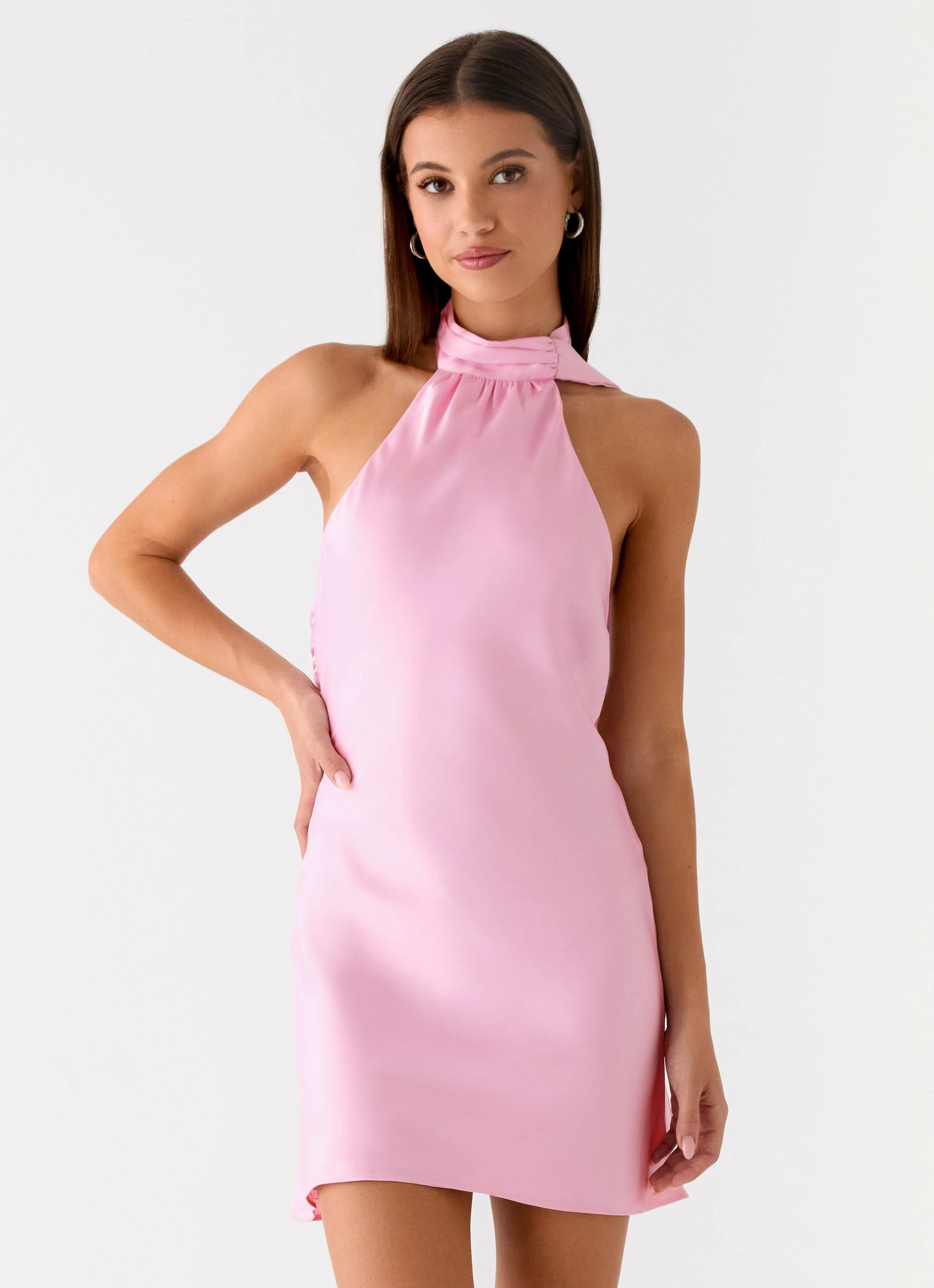 Keena Scarf Mini Dress - Pink