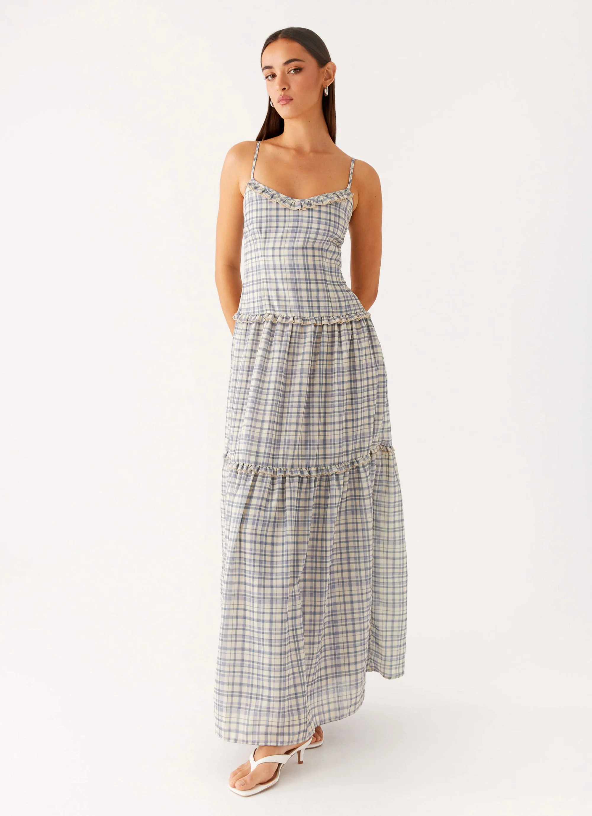 Hermie Midi Dress - Check