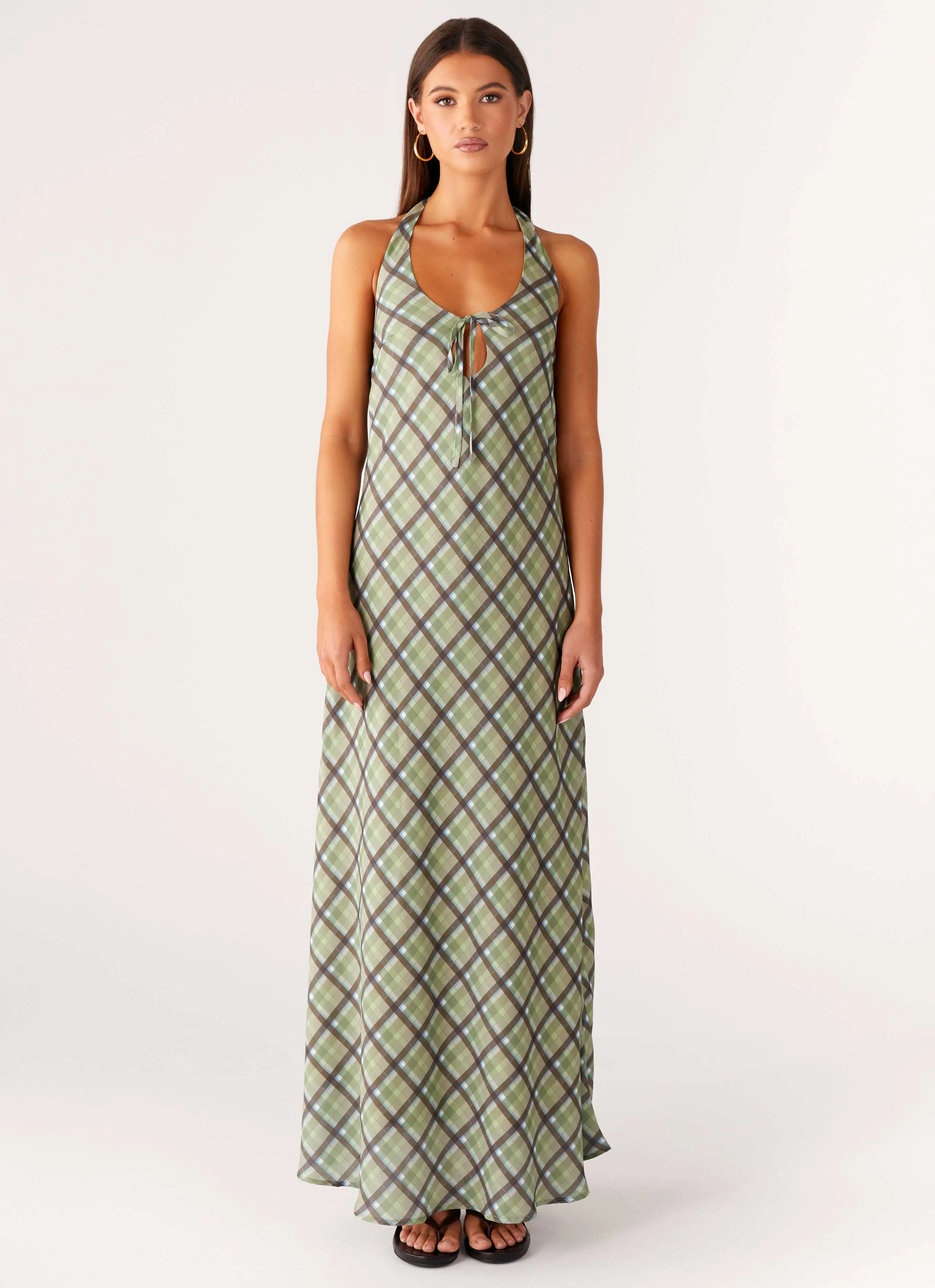Coralie Maxi Dress - Cedar Check