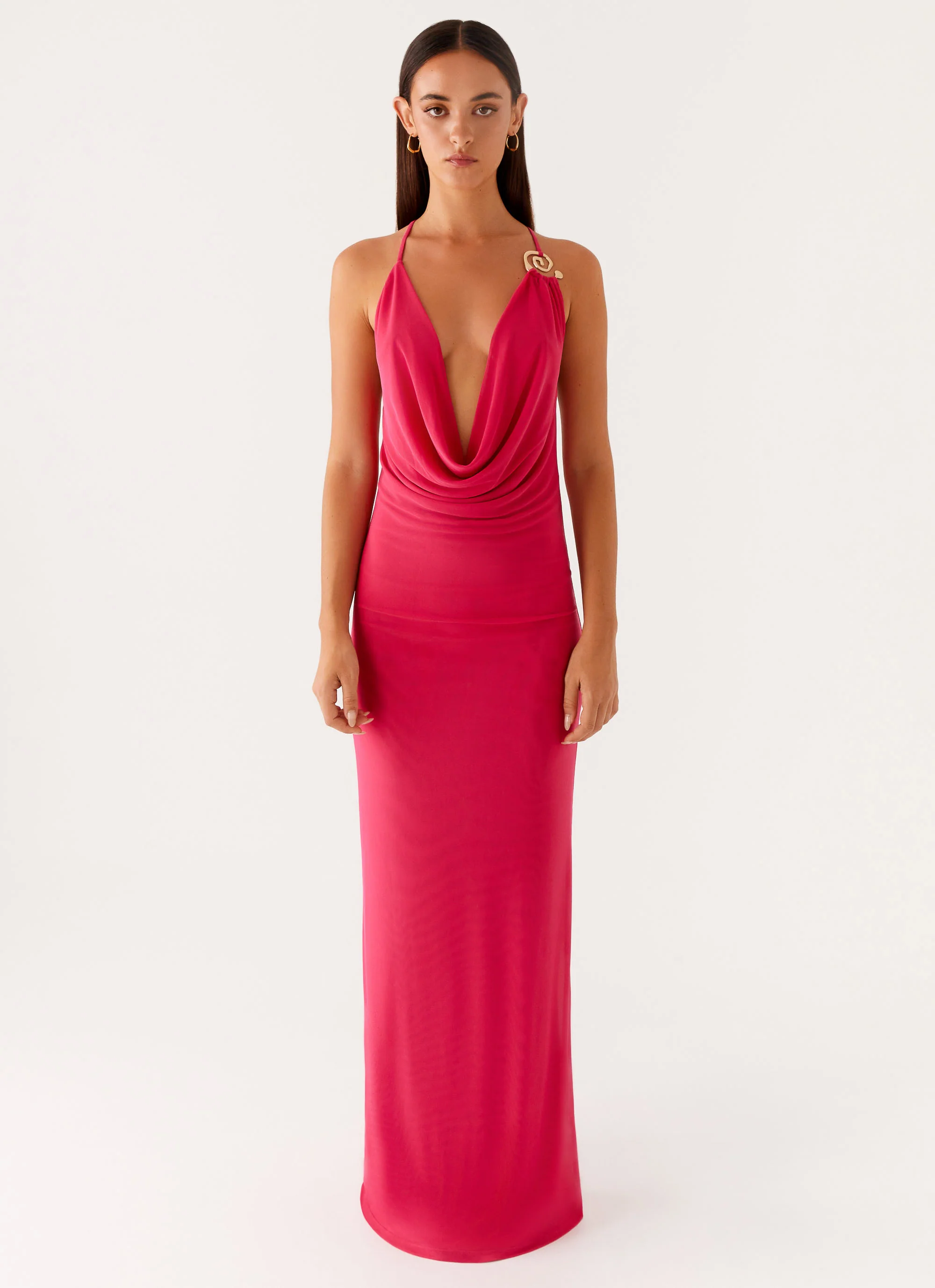Game Player Maxi Dress - Hot Pink