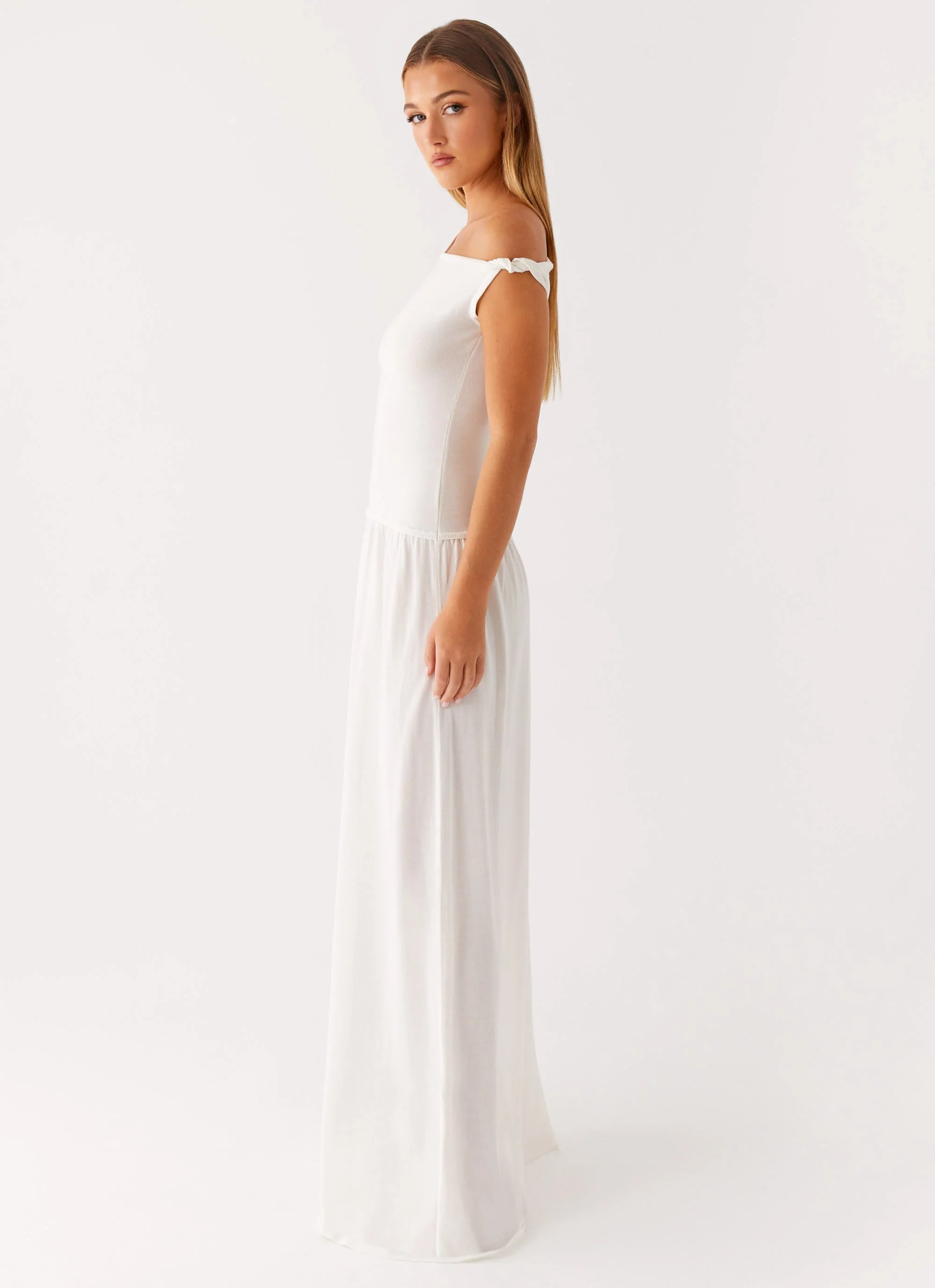 Ardella One Shoulder Maxi Dress - Ivory