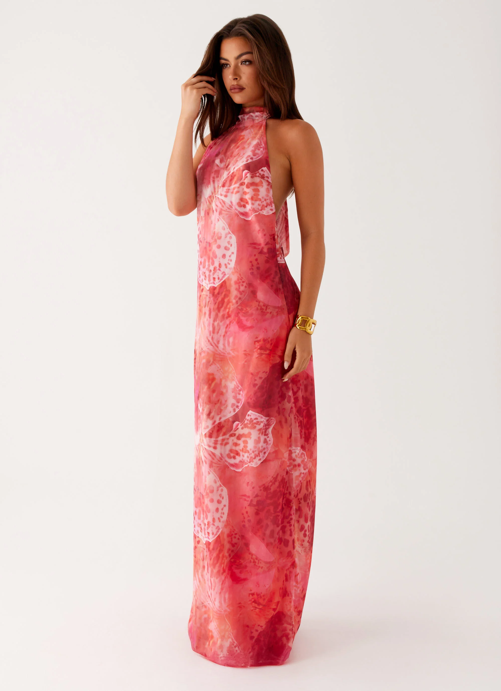 California Maxi Dress - Flamingo Fling