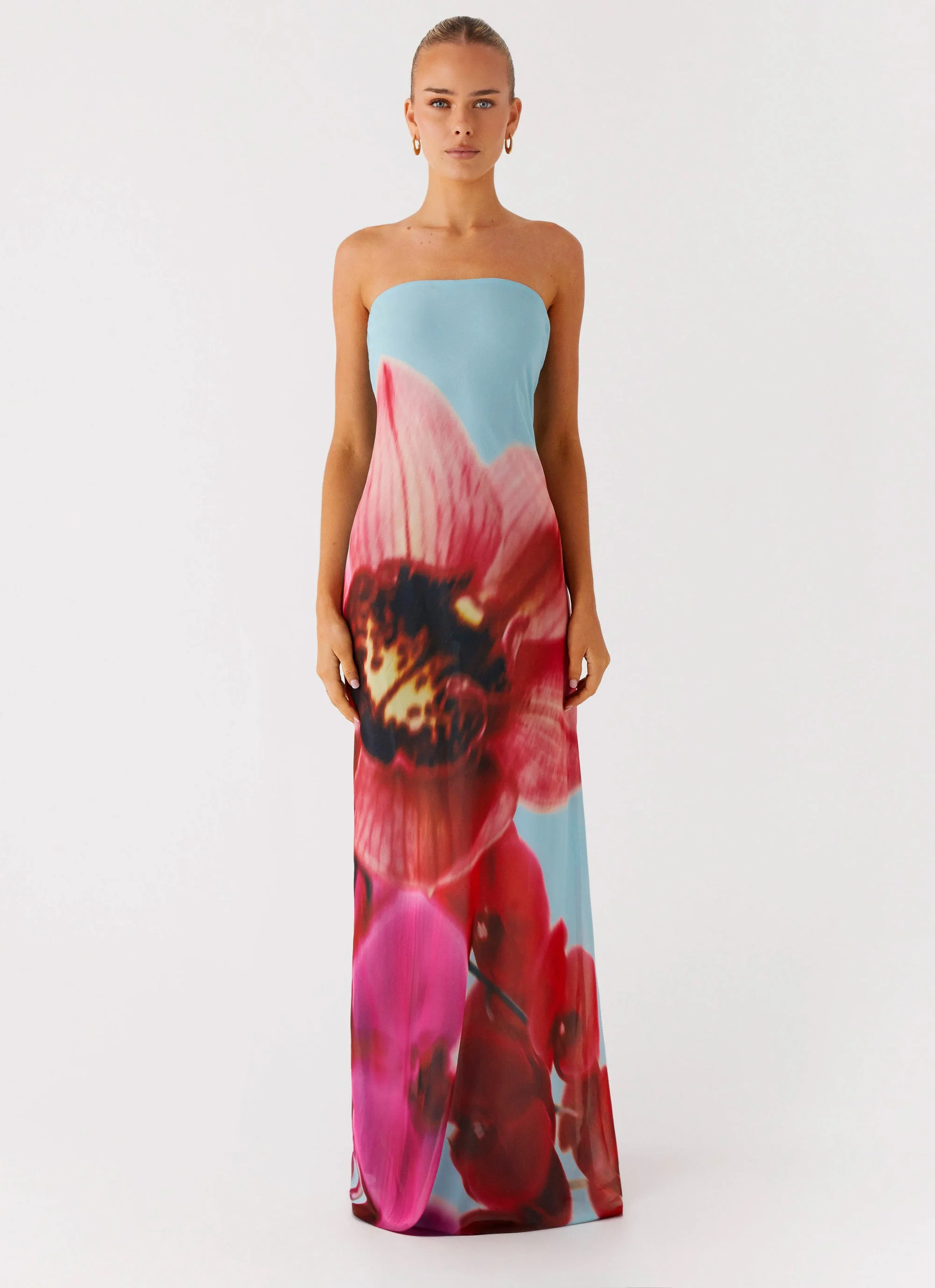 Amelle Maxi Dress - Turquoise Bloom