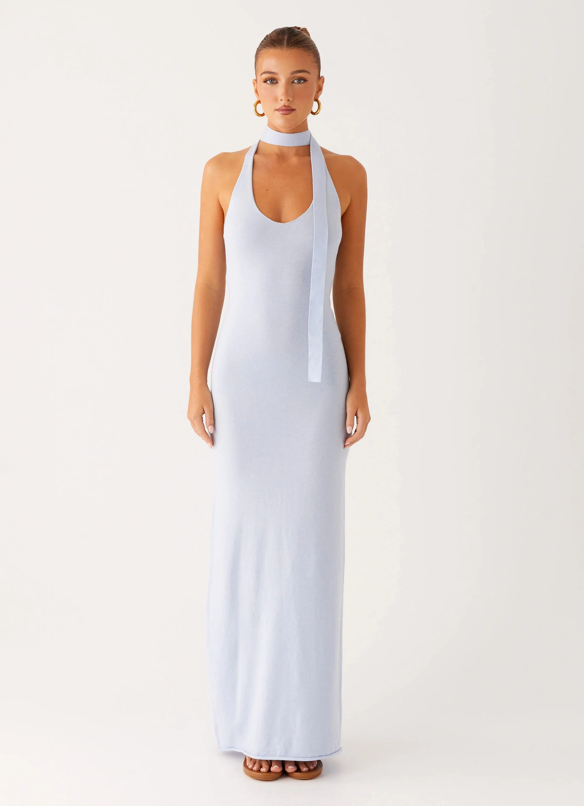 Eddie Knit Maxi Dress - Blue