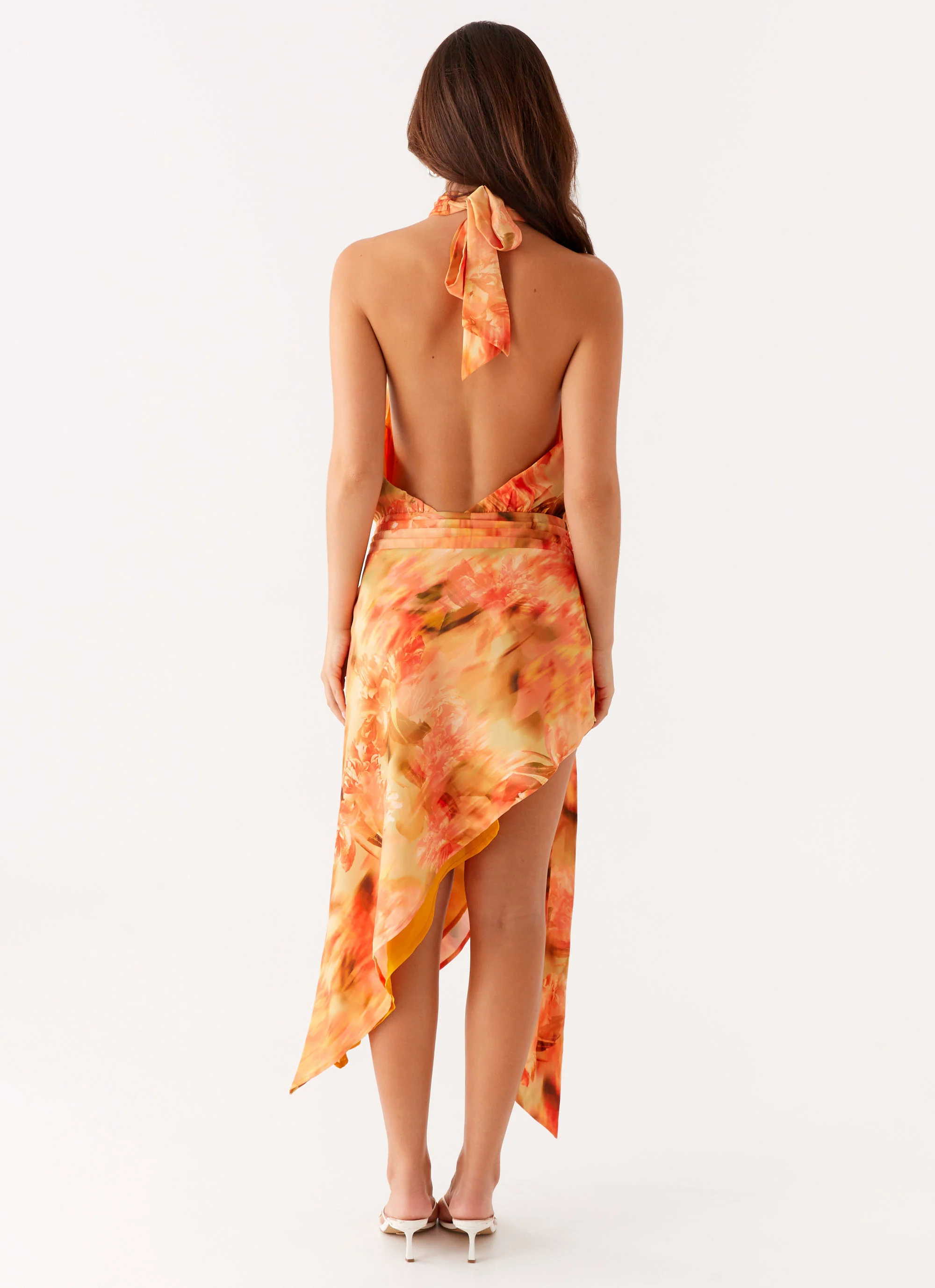 Lou Midi Dress - Sunset Floral
