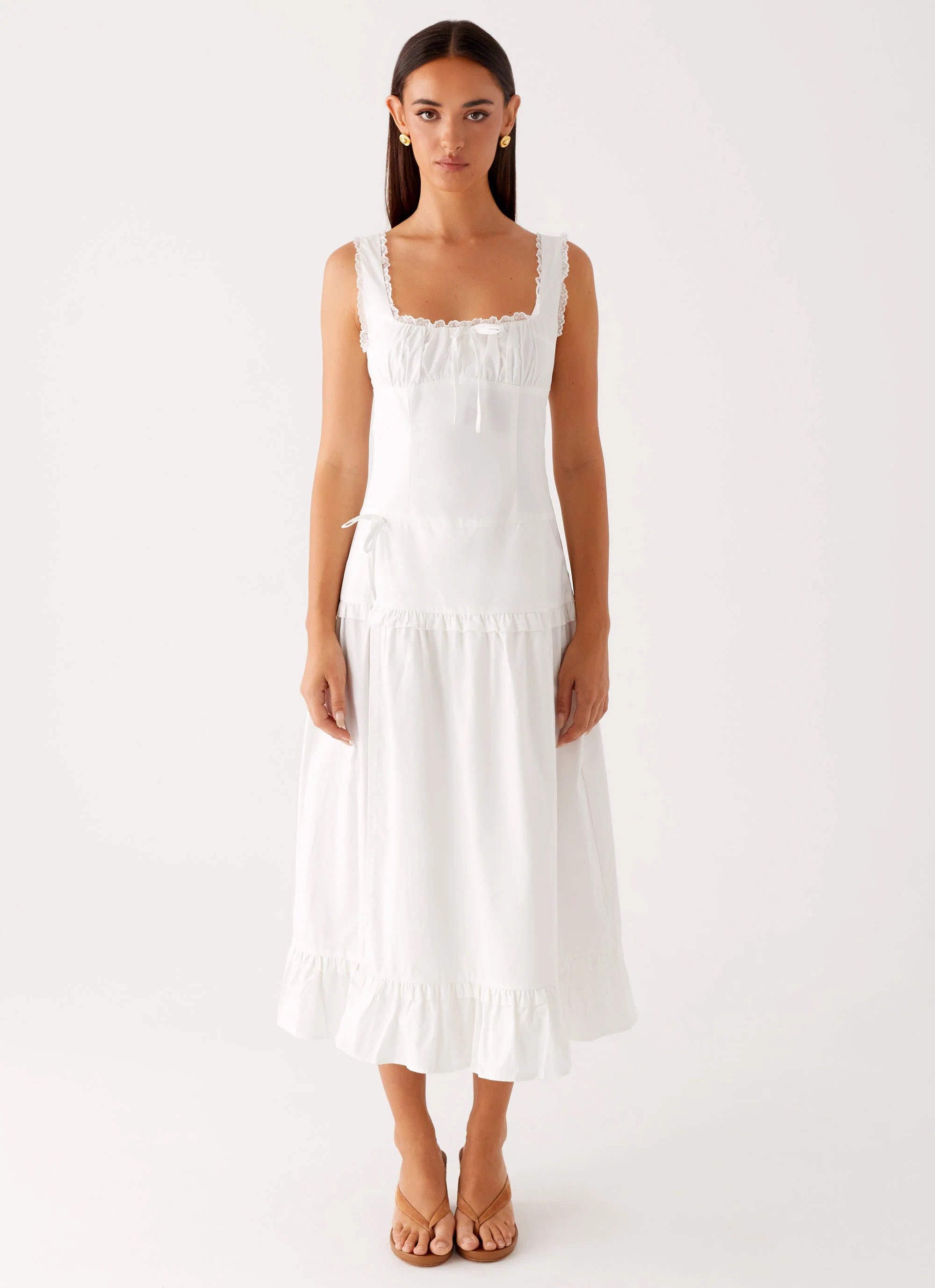 Quinn Midi Dress - White