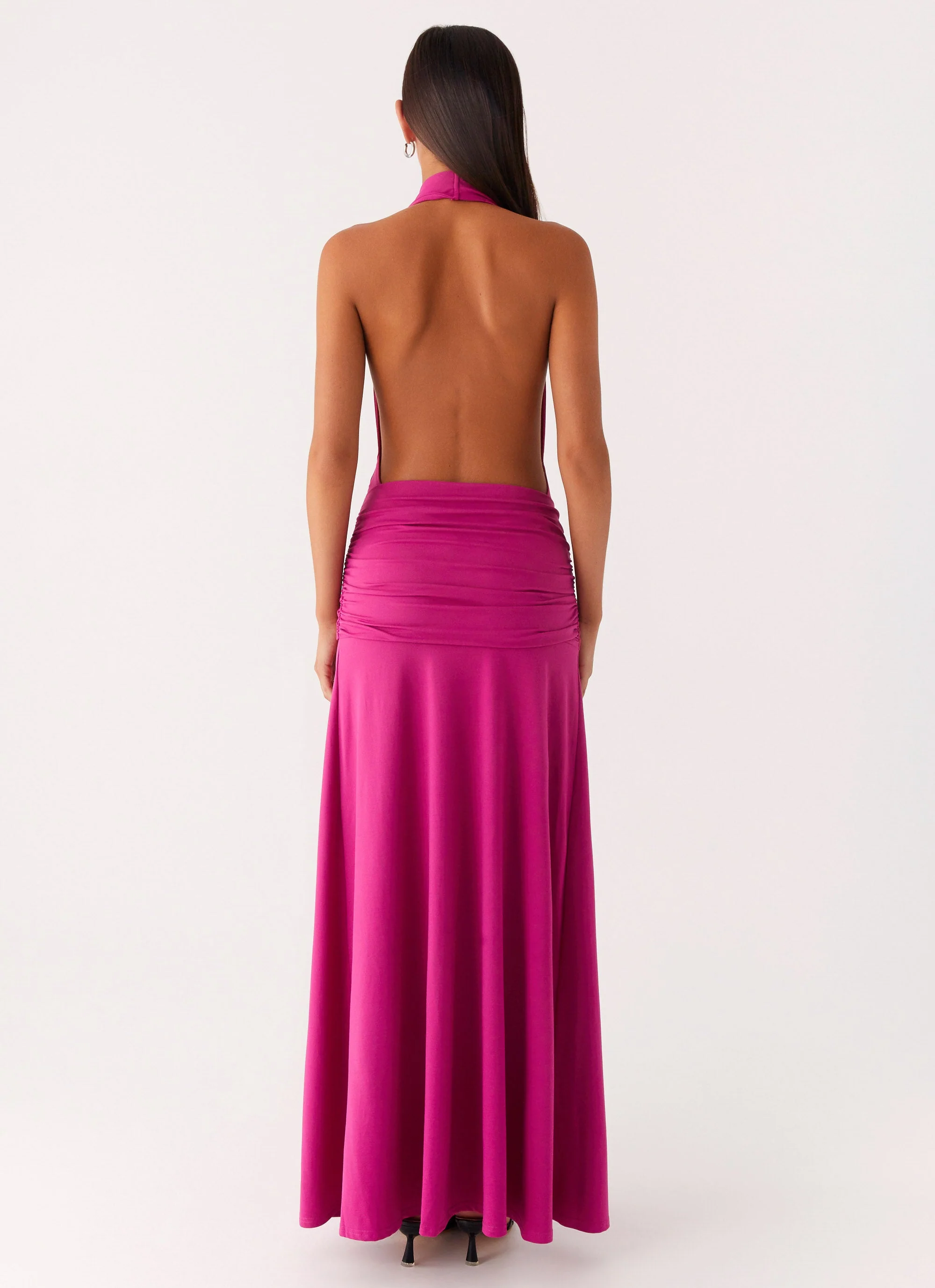 Rowan Ray Cowl Maxi Dress - Fuchsia